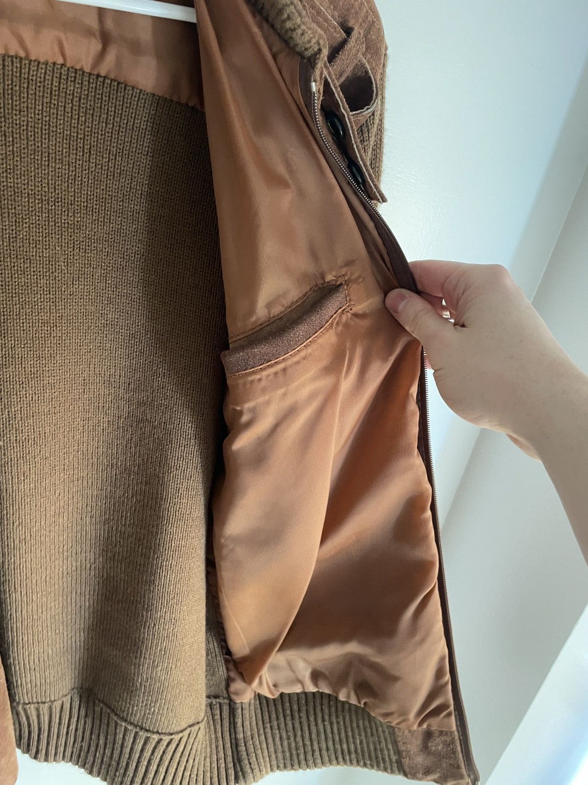 Vintage 60s Suede Knit Jacket Size US M / EU 48-50 / 2 - 5 Thumbnail