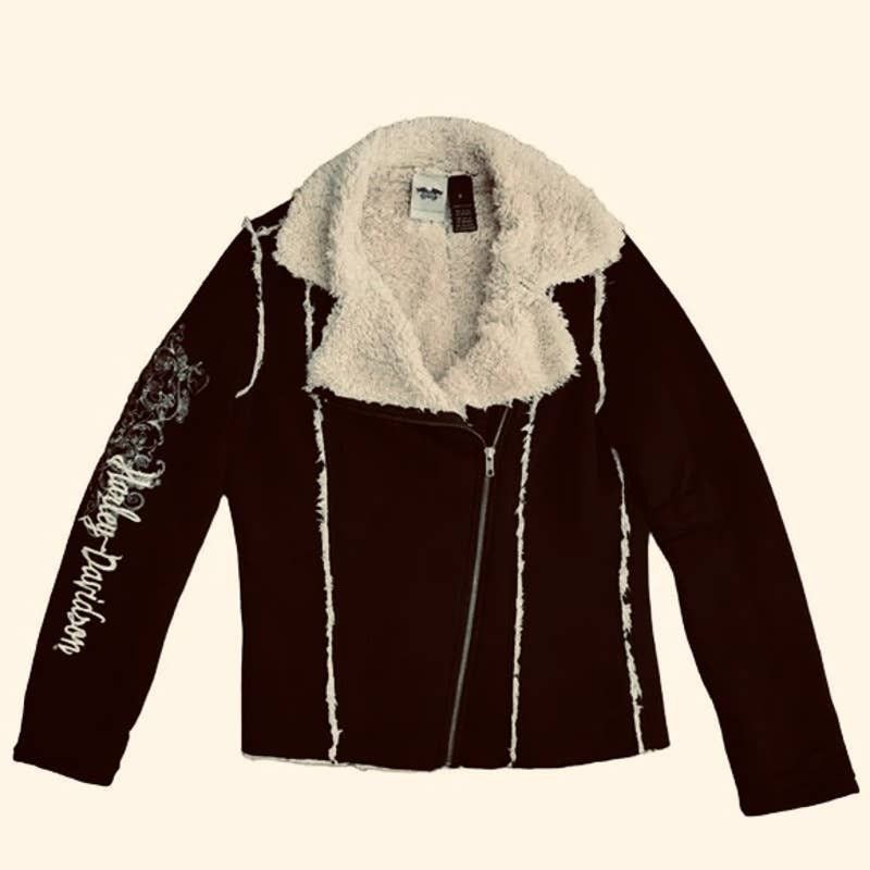 image of Harley Davison Harley-Davidson Women's Black Sherpa Lined Jacket | Size S