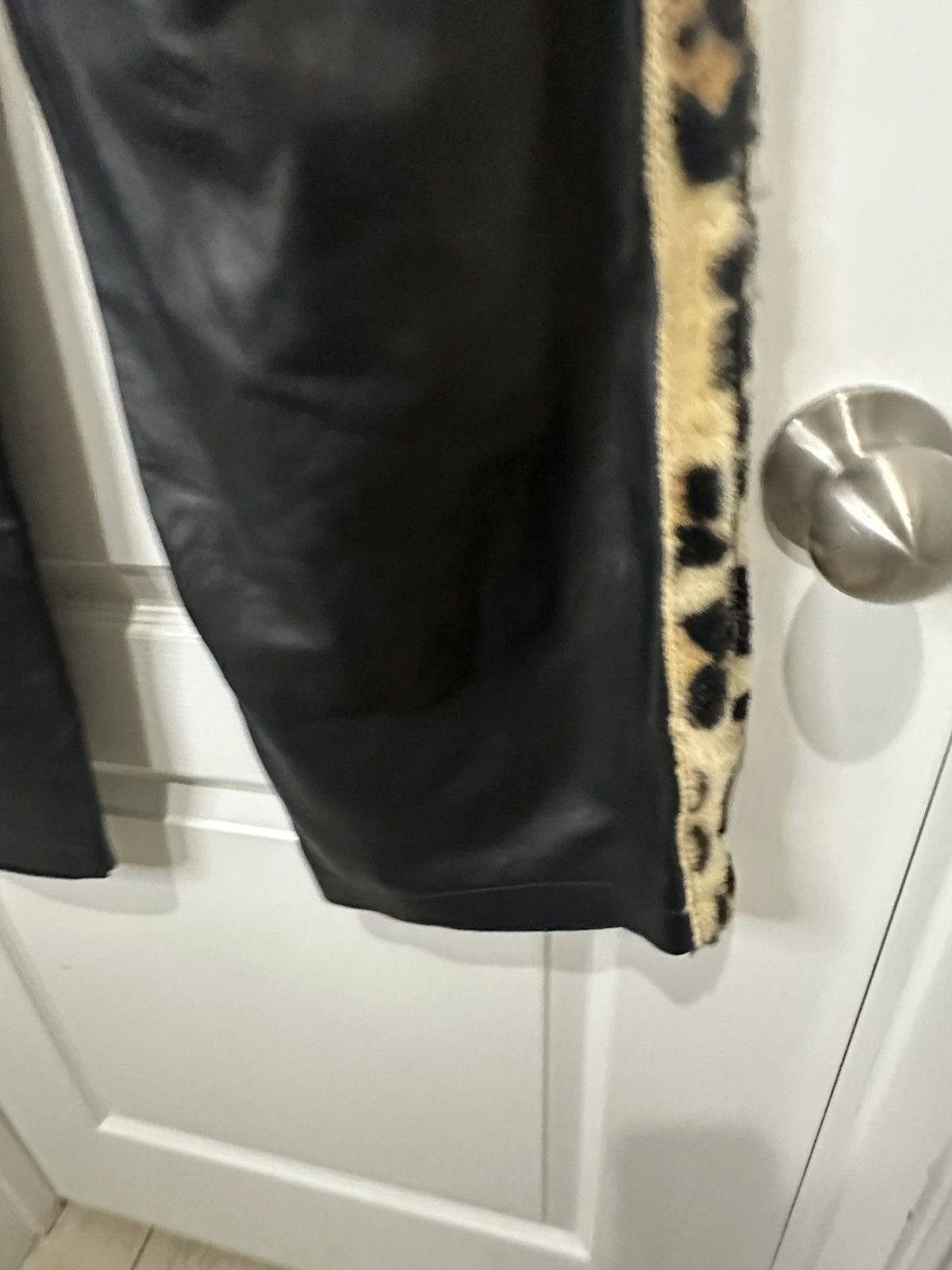 Marni Size 52 Marni Leopard Shearling Trimmed Leather Trousers Size US 44 / EU 60 - 10 Thumbnail
