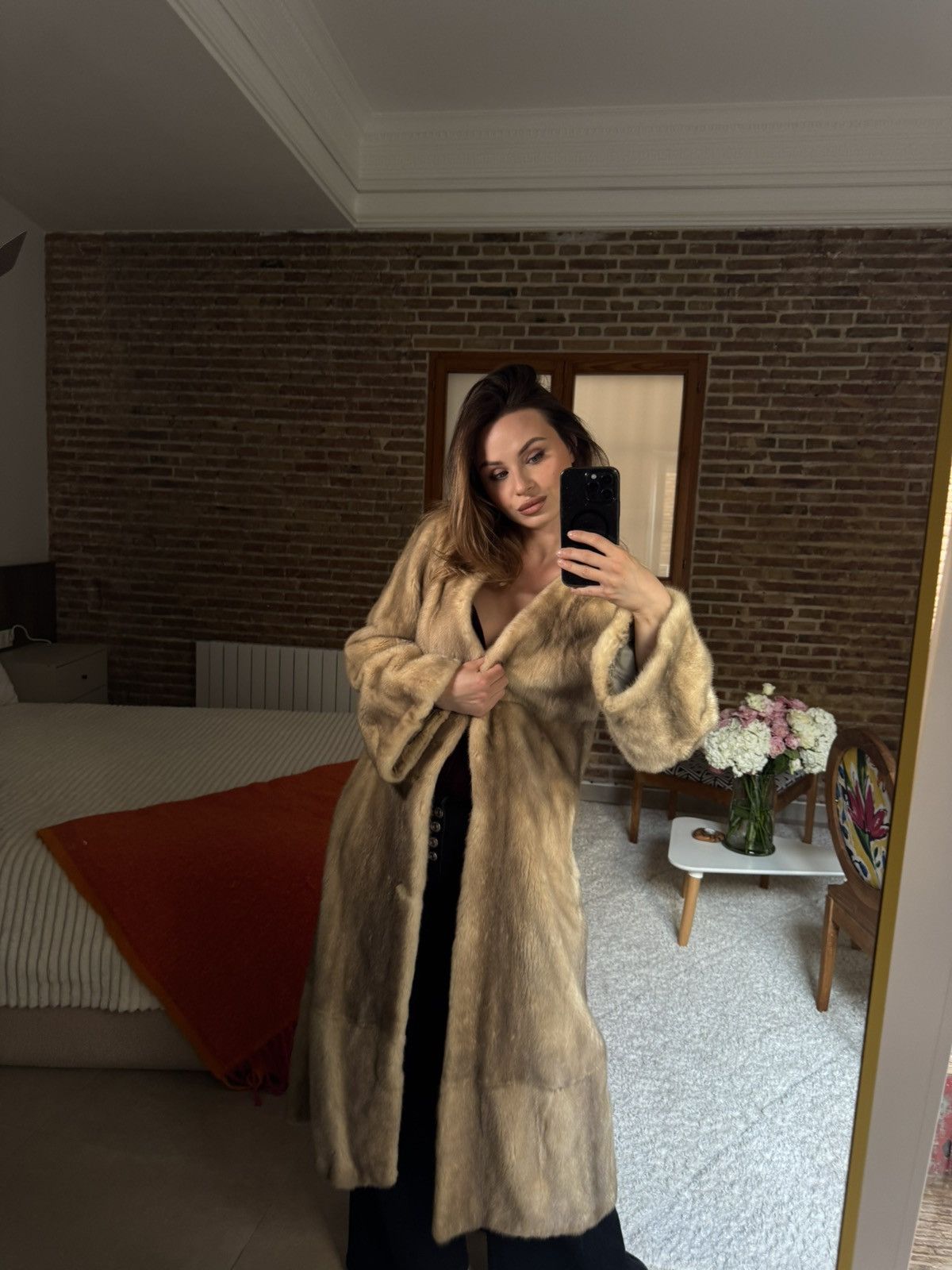 Other Vintage Mink Fur Coat Custom Made Size S / US 4 / IT 40 - 3 Thumbnail
