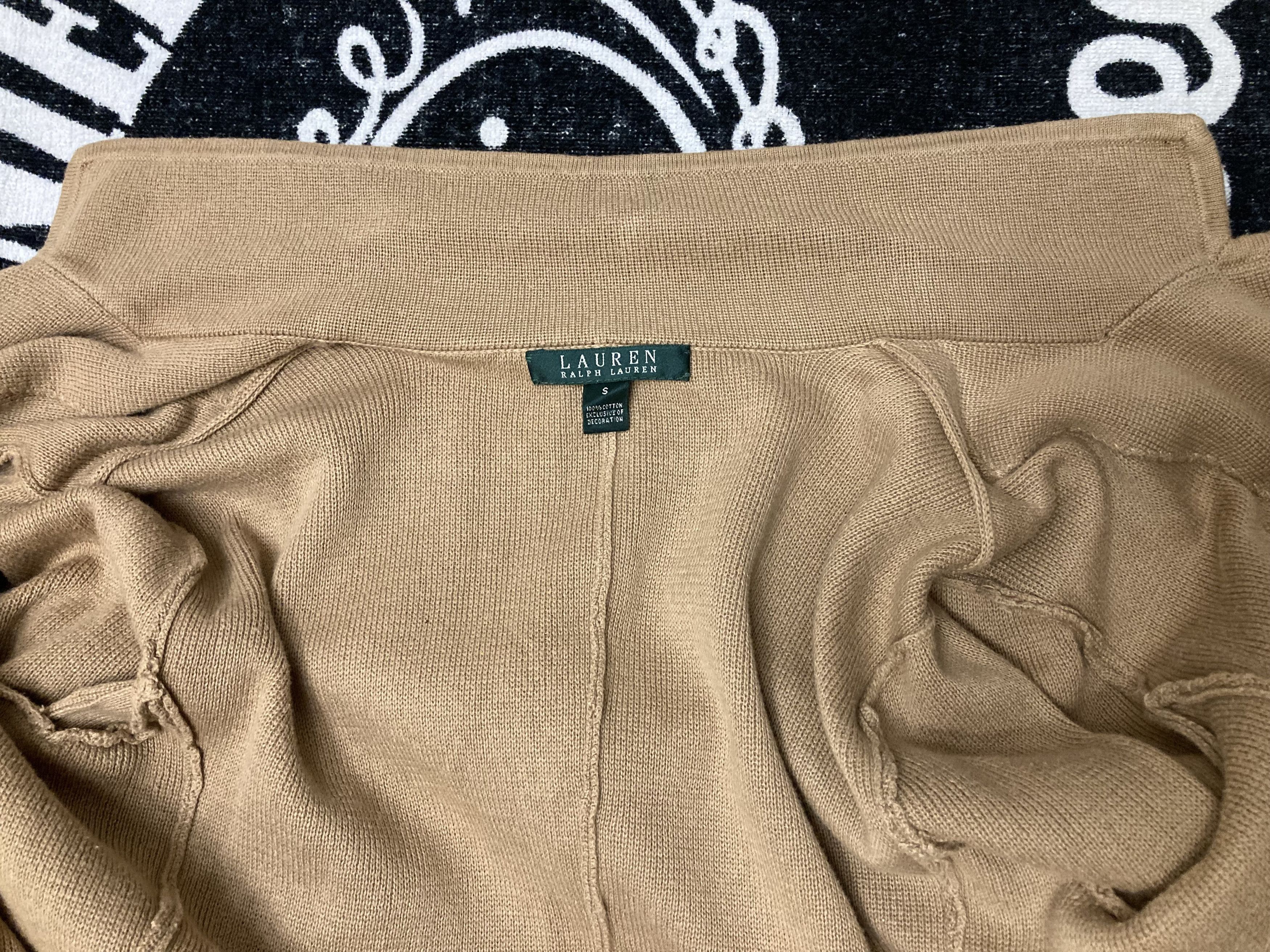 Ralph Lauren × Vintage Ralph Lauren Beige Cotton Blazer With Embroidered Patch Size S / US 4 / IT 40 - 5 Thumbnail