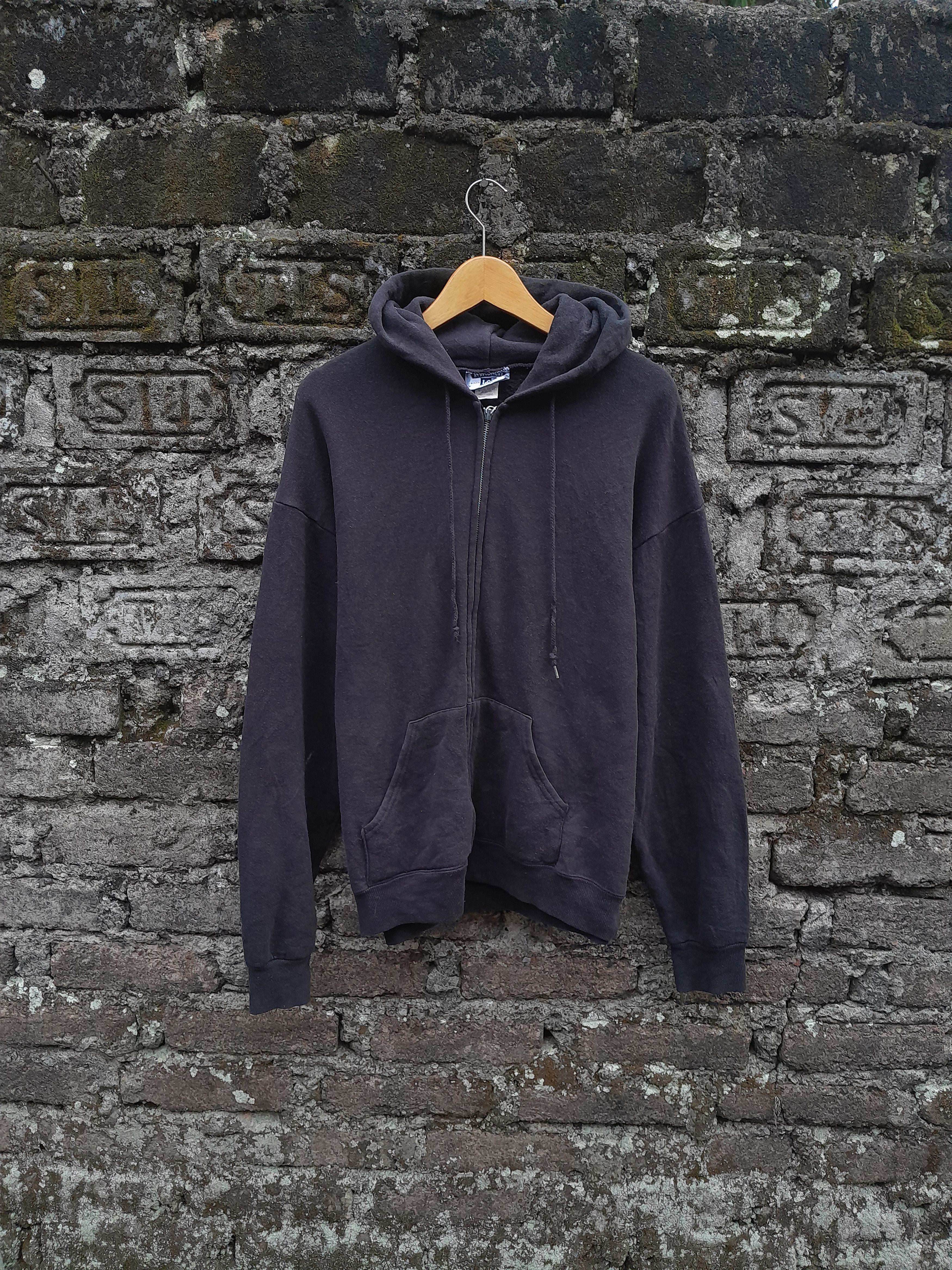Lee Vintage 90s LEE blank zipper hoodies Size US L / EU 52-54 / 3 - 1 Thumbnail