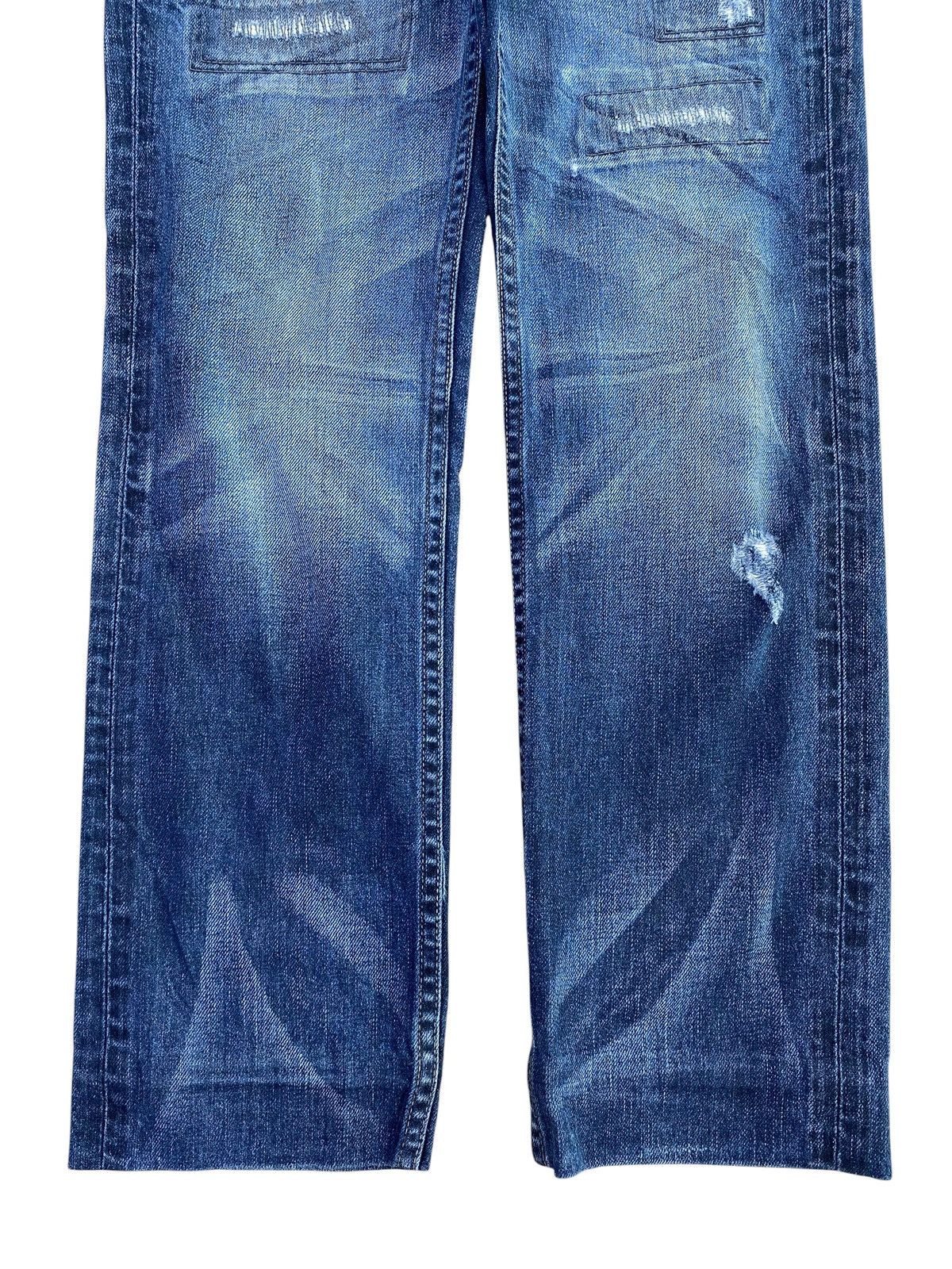 Japanese Brand R.P.T Brand Whiskers Blue Wash Style Loose Jeans Size US 29 - 11 Thumbnail