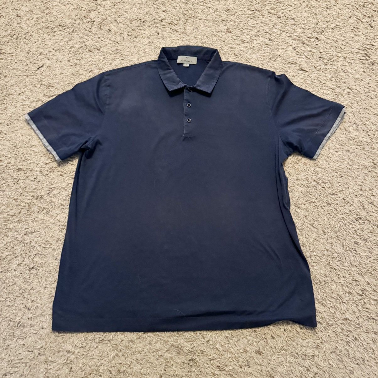 Canali DESIGNER CANALI NAVY POLO! Size US XL / EU 56 / 4 - 1 Thumbnail