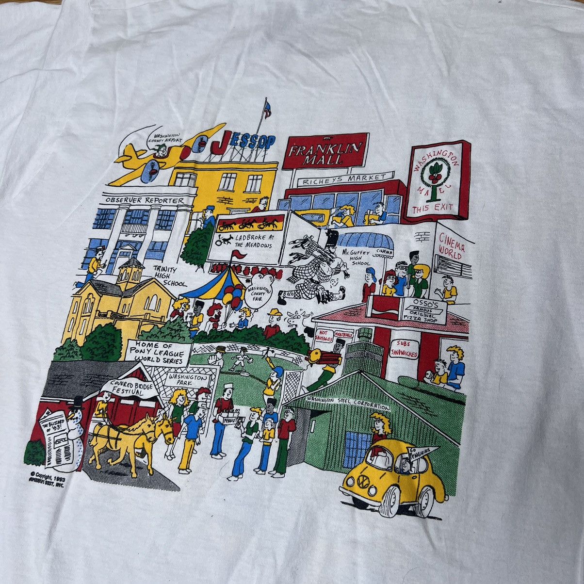 Vintage Vintage 90s Washington Pennsylvania Cartoon Tourist Shirt XL Size US XL / EU 56 / 4 - 5 Thumbnail
