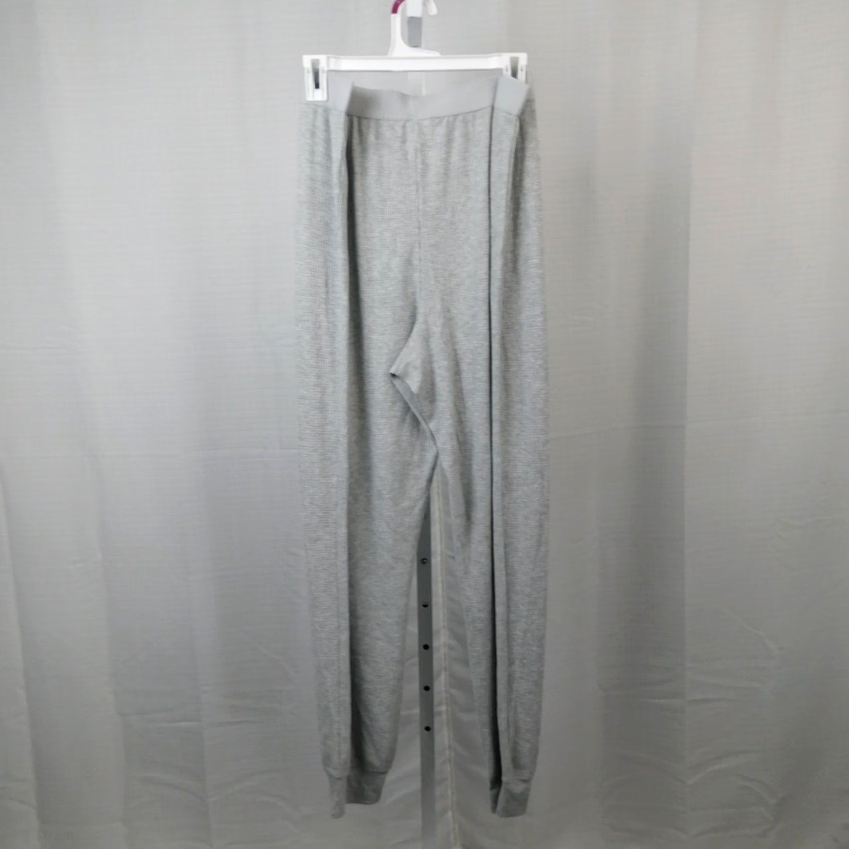 Vintage Wondershop Men's Pajama Pants - XL Gray Thermal Knit Pull On Waist Elastic Ribbed Cuff Holiday Christmas Mens Size US 36 / EU 52 - 6 Thumbnail