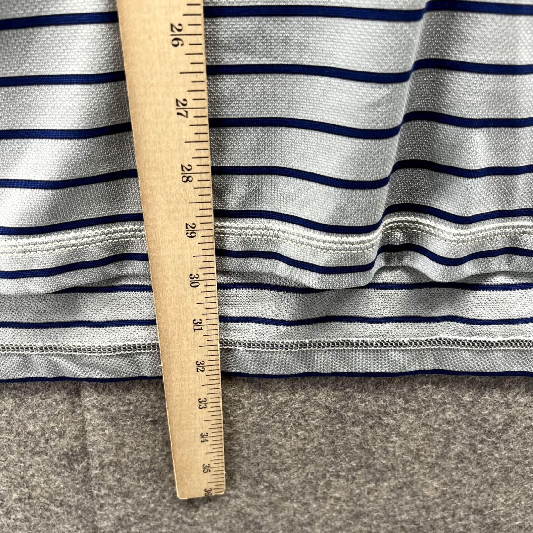 Adidas Adidas Polo Shirt Men XL Gray Blue Striped Climacool Golf Short Sleeve Button Collar Casual Shirt Size US XL / EU 56 / 4 - 6 Thumbnail