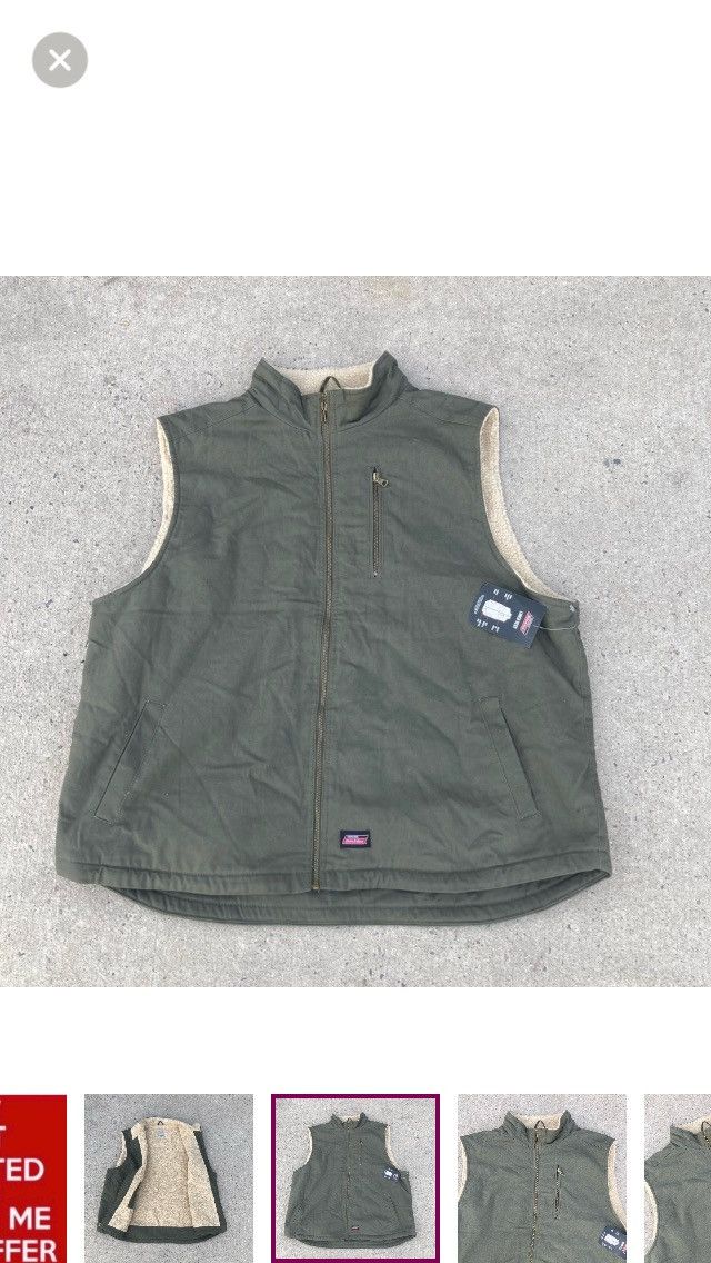Dickies Dickies Men’s 3XL (54-56) Canvas Sherpa Lined Work Vest Size US XXL / EU 58 / 5 - 11 Thumbnail