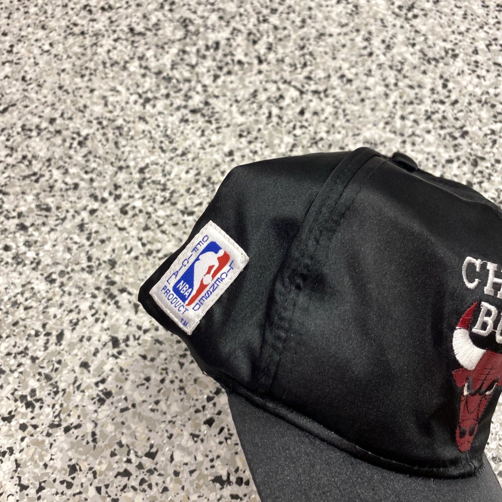 Spalding VINTAGE Chicago Bulls Spalding Snapback Hat Cap Men One Size Black USA 90s Sports Size ONE SIZE - 2 Thumbnail
