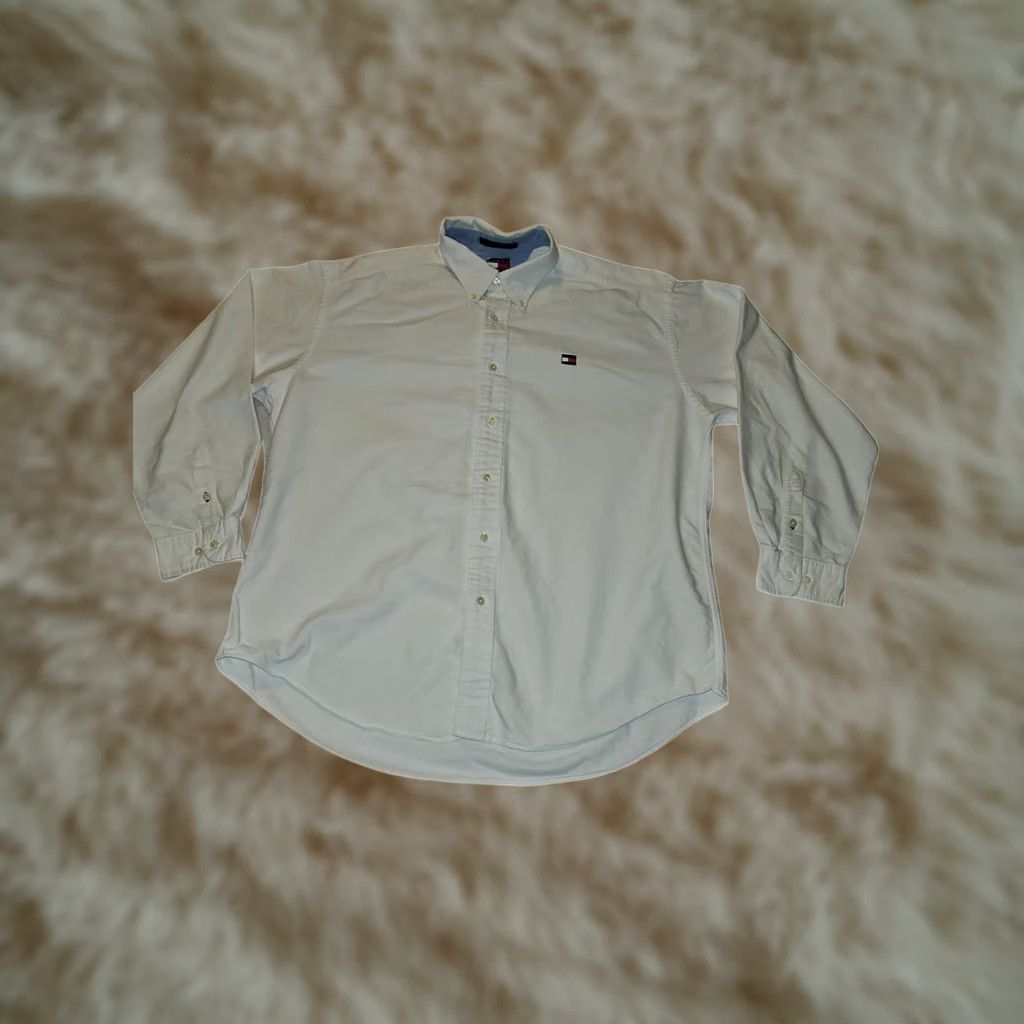 Tommy Hilfiger VINTAGE Tommy Hilfiger Button-Down Shirt Long Sleeve Men's XL Embroidered White Size US XL / EU 56 / 4 - 1 Thumbnail
