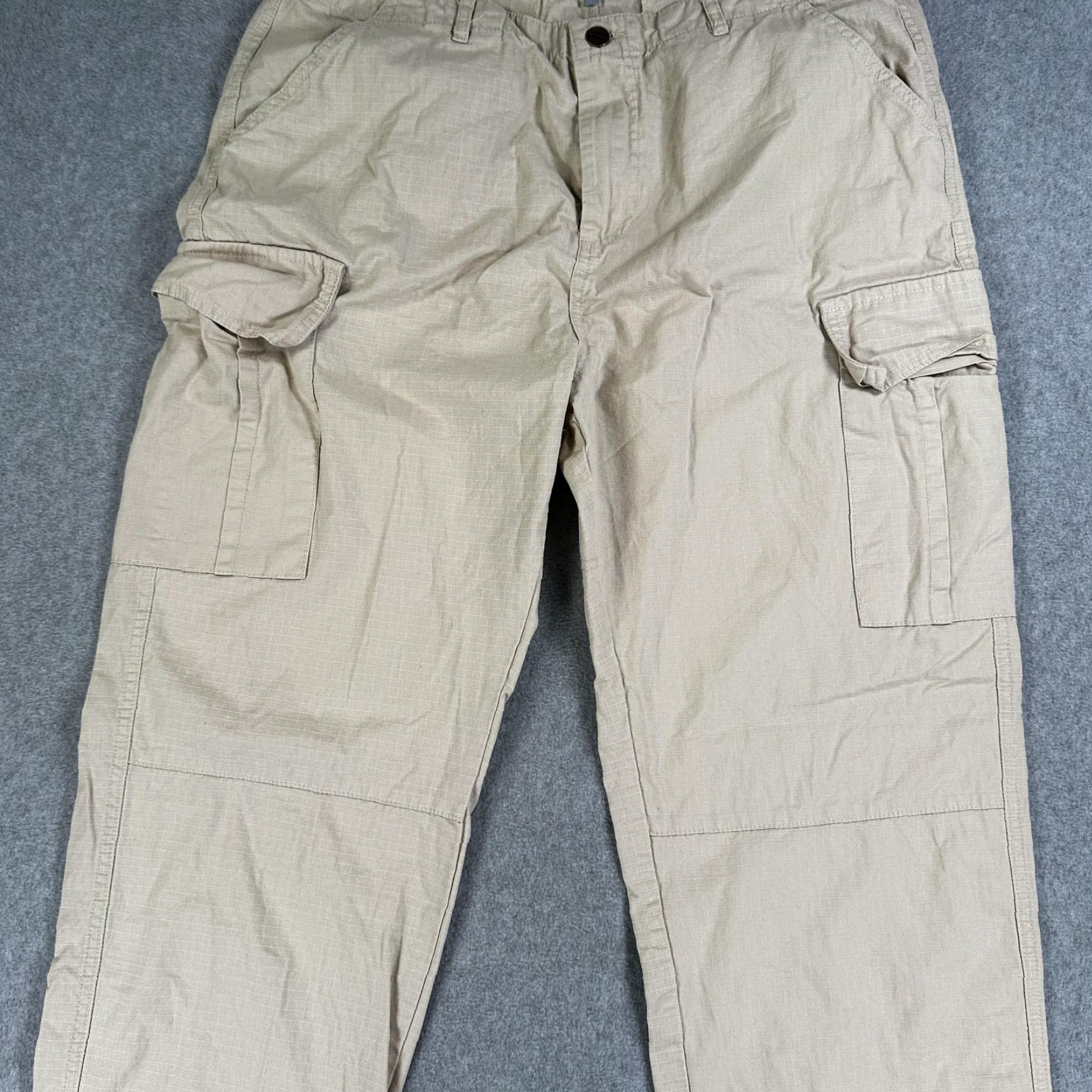 Carhartt Carhartt WIP Cargo Pants Mens XL Beige Ripstop Adjustable Waist Hiking Outdoor Size US 36 / EU 52 - 4 Thumbnail