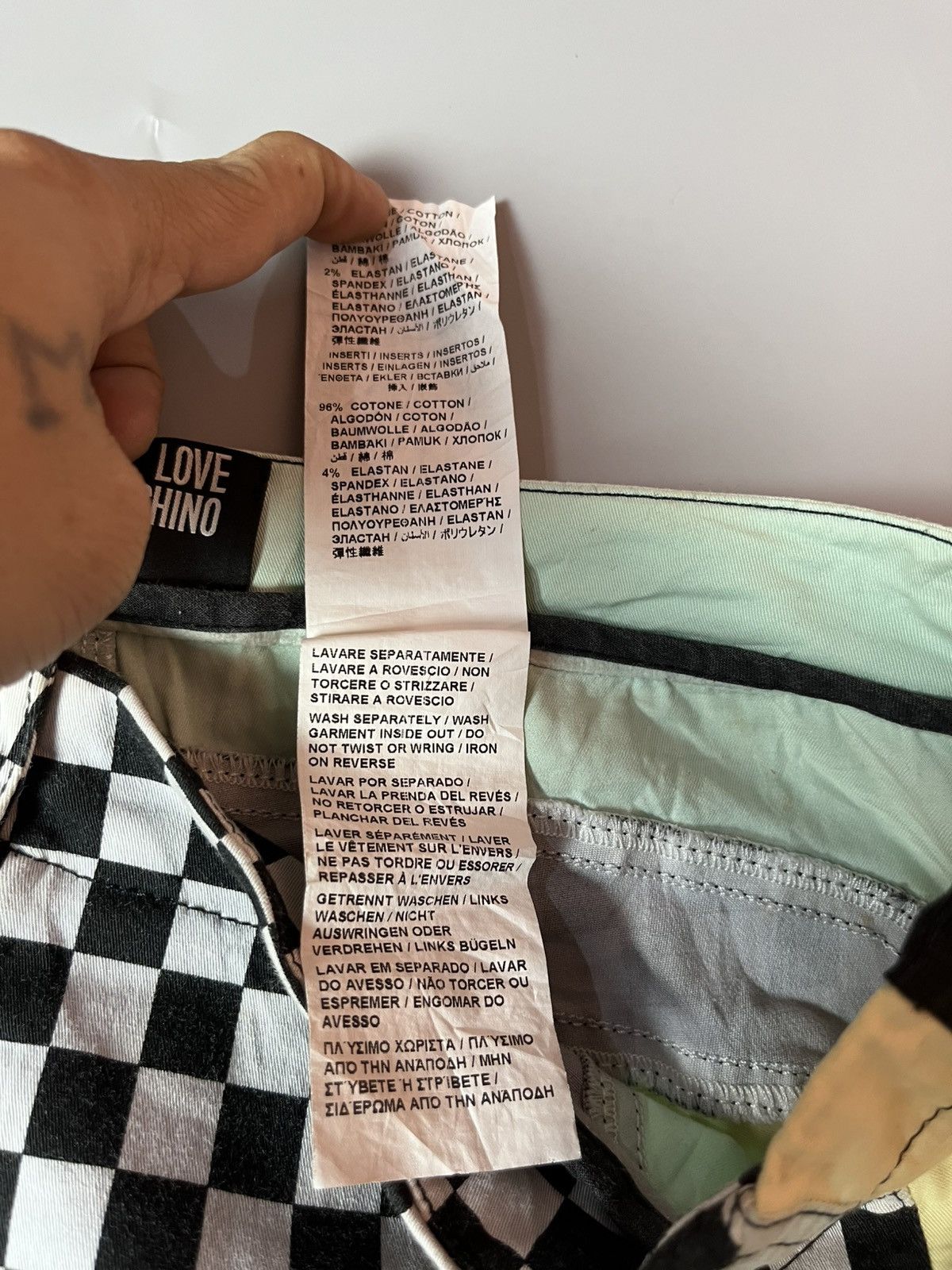 Moschino Moschino resort 2015 archived iconic checkboard biker pants Size 30" / US 8 / IT 44 - 8 Thumbnail