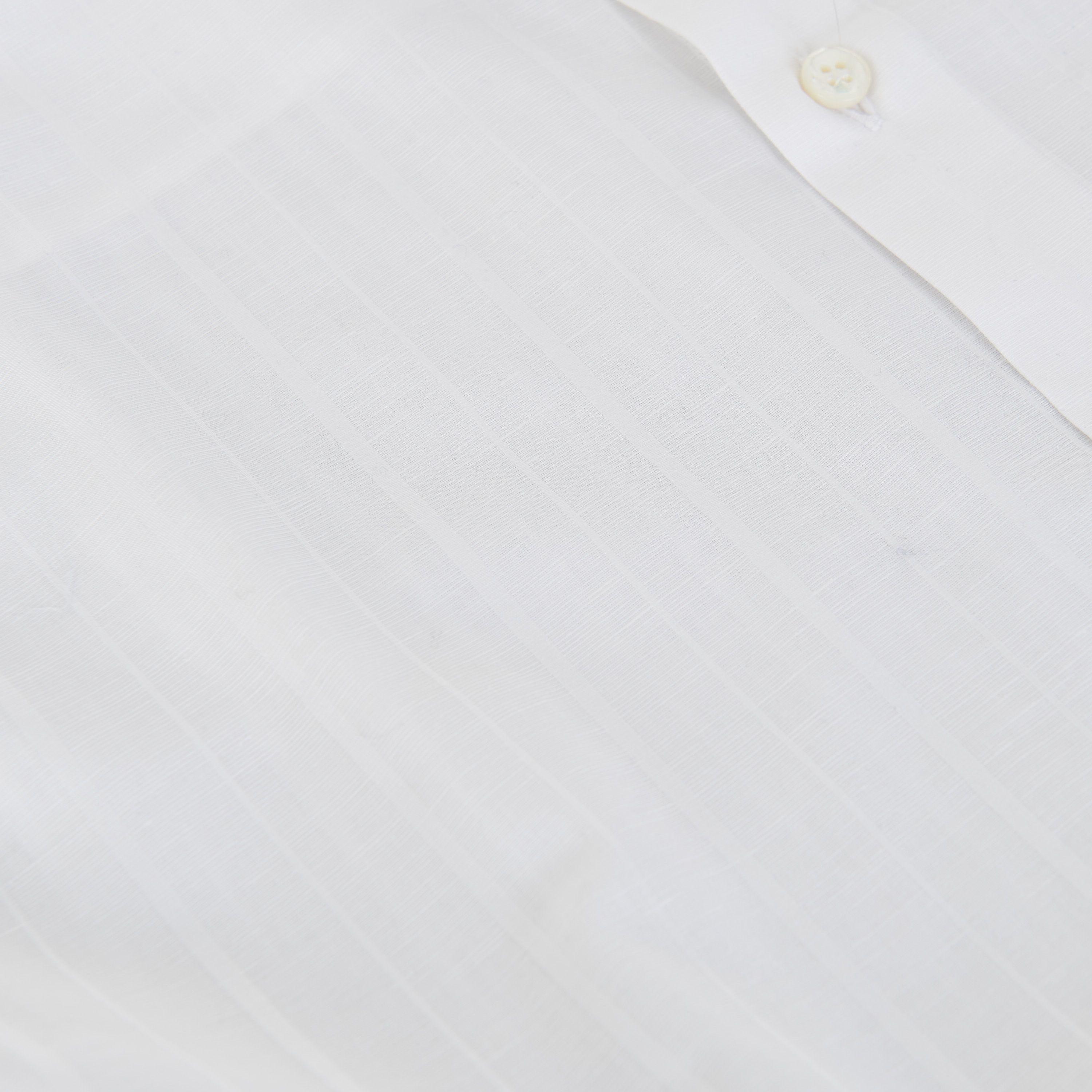 Brioni Mandarin Collar Shirt - Cotton & Linen, Jacquard Stripe Size US M / EU 48-50 / 2 - 15 Thumbnail