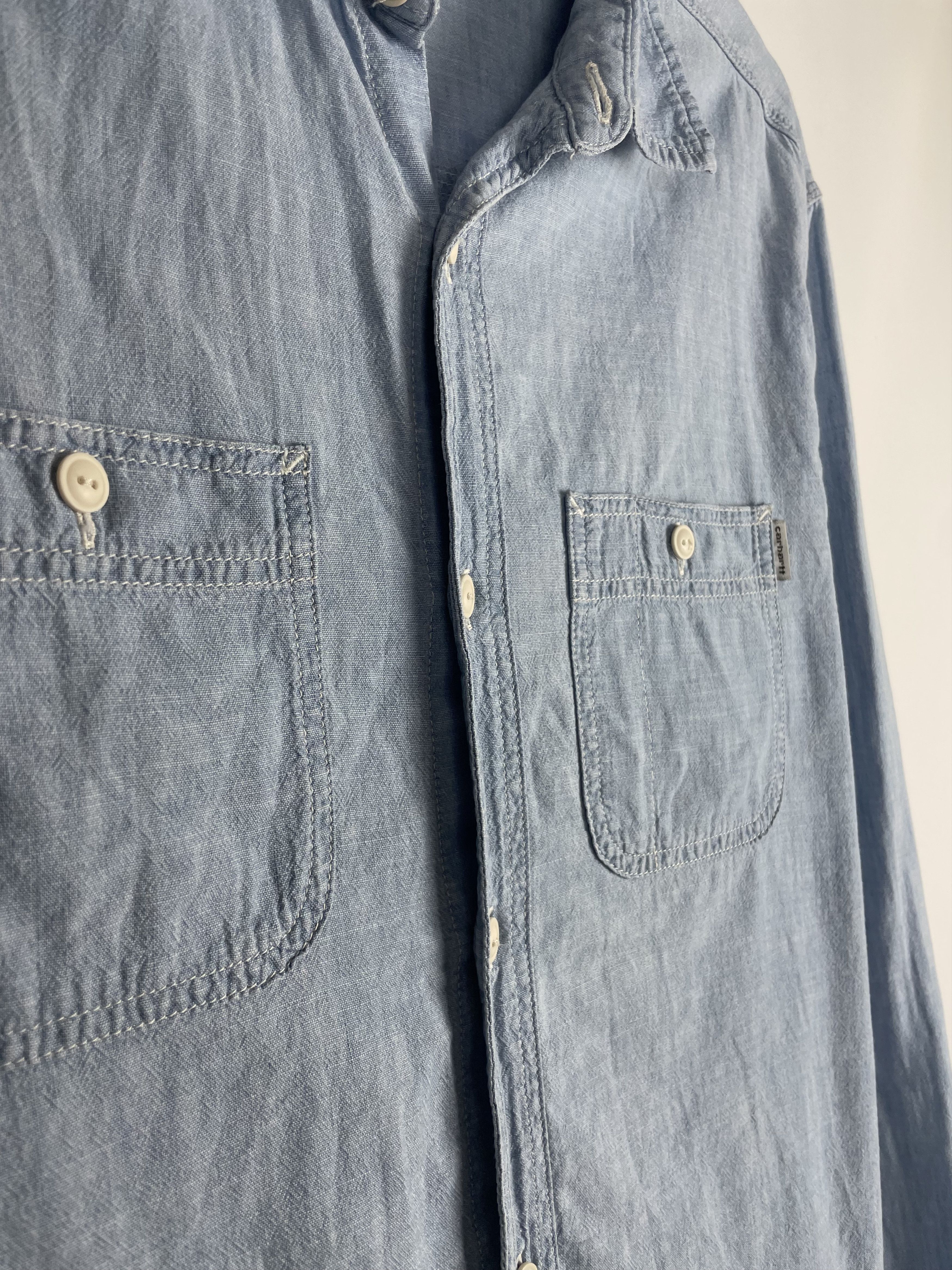 Carhartt Wip Carhartt Mens Denim Shirt Size US L / EU 52-54 / 3 - 4 Thumbnail