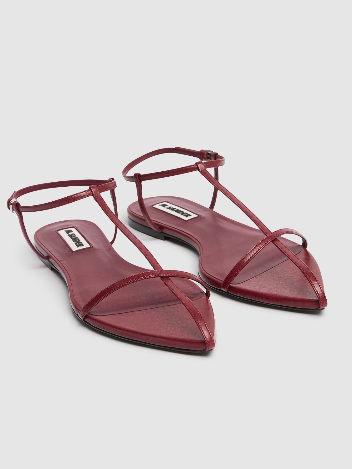 Jil Sander o1s22i1n0125 Leather Sandals in Red Size US 10 / IT 40 - 2 Thumbnail