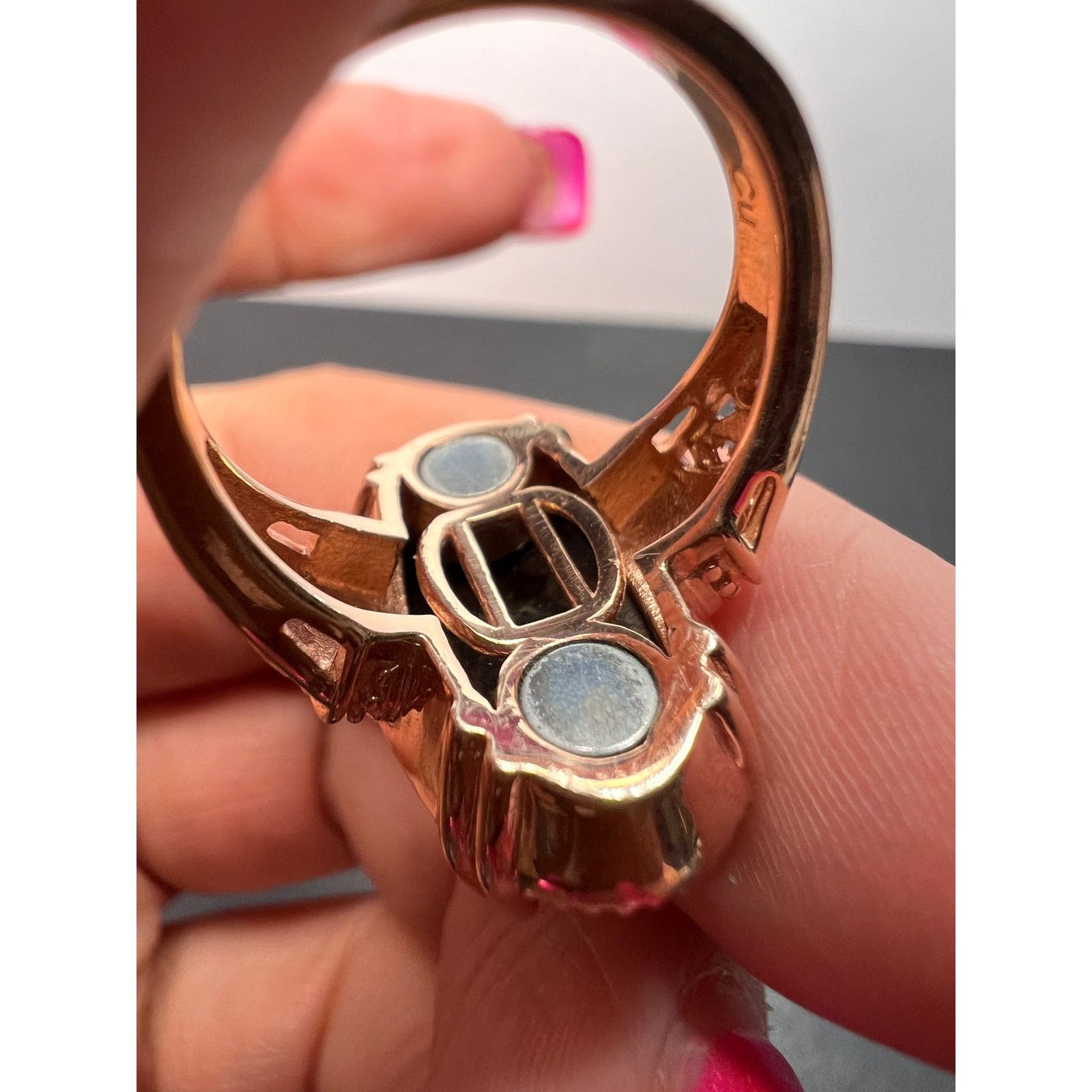 Other NEW Matrix shungite ring in rose gold over CU size 7 Size ONE SIZE - 8 Thumbnail