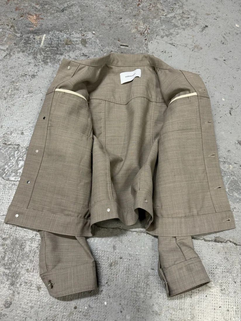 Salvatore Ferragamo × Vintage Ferragamo Grey Minimalist Trucker Jacket Size US S / EU 44-46 / 1 - 7 Thumbnail