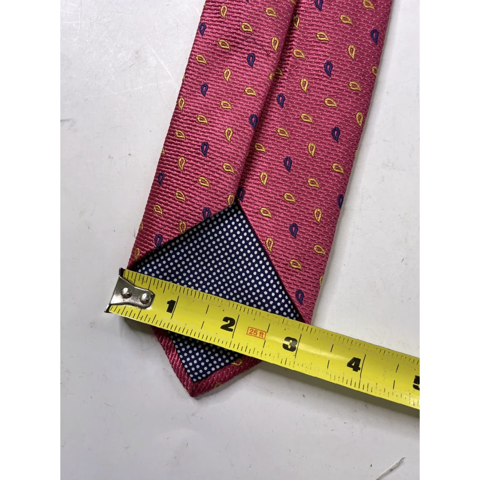Eton ETON Pink Geometric Silk Tie Designer Made In Italy Neck Tie - Silk, Geometric, Pink, Italy, Classic Length, Mens, Tie Size ONE SIZE - 5 Thumbnail
