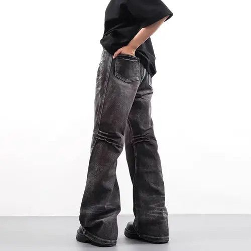 Japanese Brand Tamaki x Erika Washed Black Distressed Loose Hip Hop Jeans Size US 32 / EU 48 - 4 Thumbnail