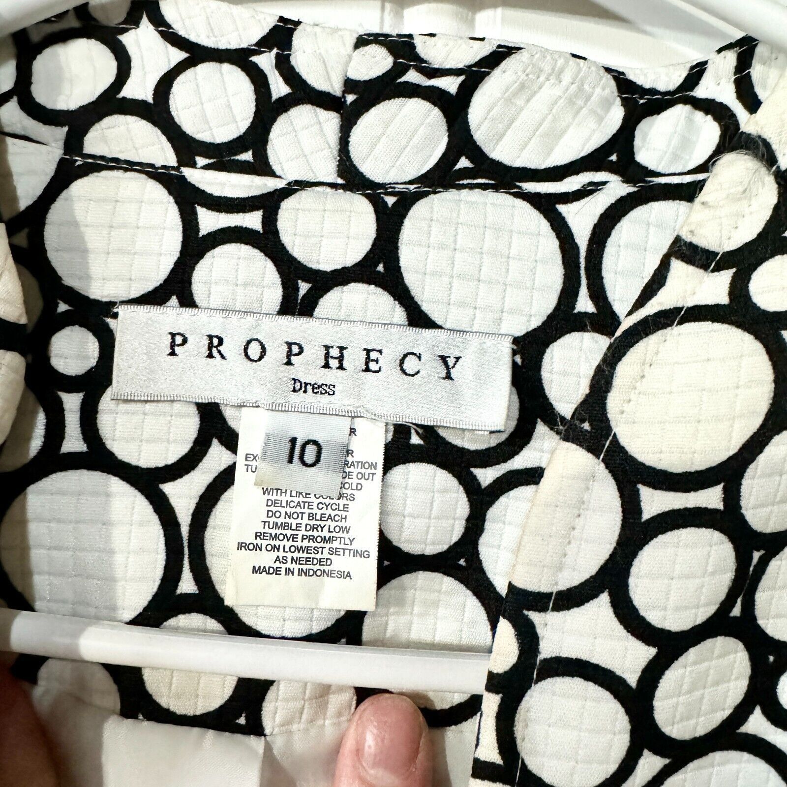 Vintage VTG Prophecy Blazer Size 10 Black White Bubbled Hook Latch Size L / US 10 / IT 46 - 3 Thumbnail