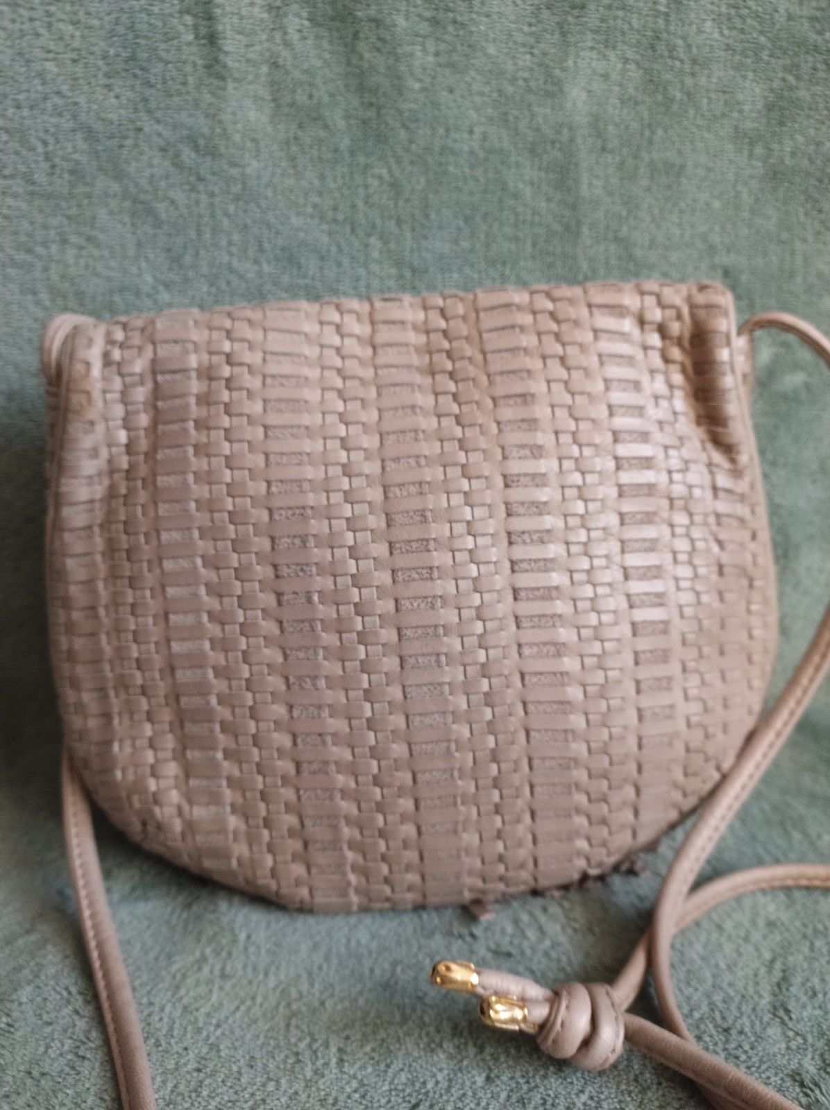 Other COSCI by Gucci Grey Woven Leather Crossbody Shoulder Bag Size ONE SIZE - 3 Thumbnail