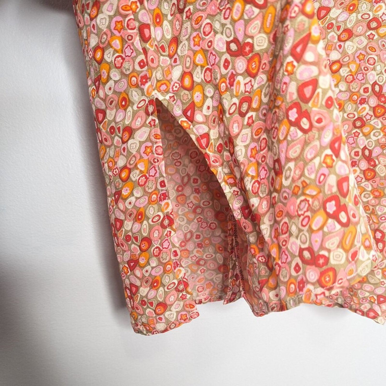 John Galliano Galliano Vintage Pink Orange Floral Pattern Silk Blouse S Size S / US 4 / IT 40 - 7 Thumbnail