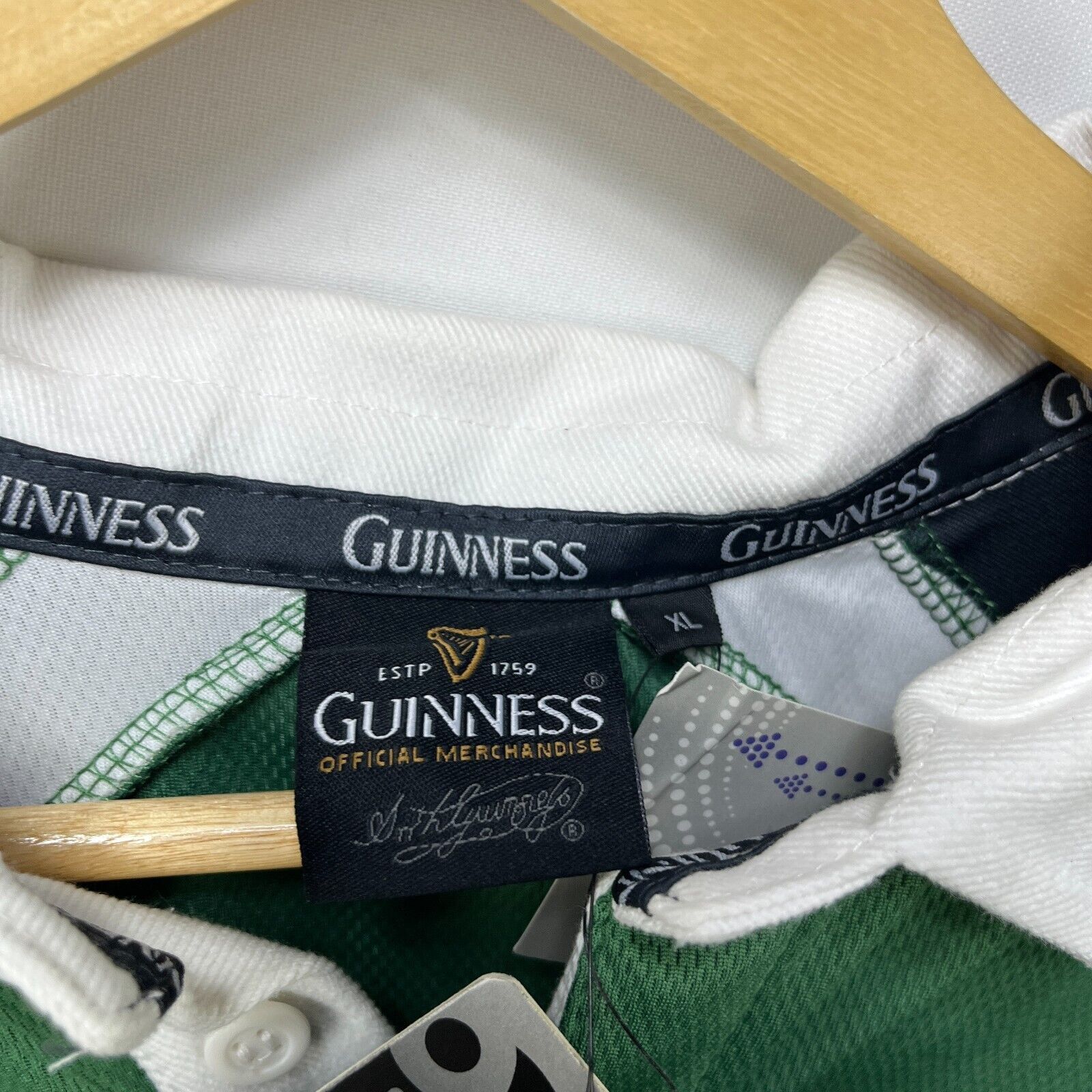 Vintage Vintage Guinness Beer Ireland XL Polo 1759 Dublin New w Tags Size US XL / EU 56 / 4 - 4 Thumbnail