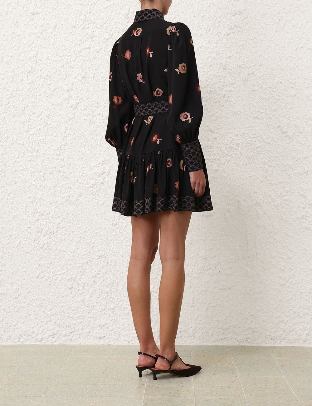 Zimmermann oc11z0825 Pussybow Mini Dress in Black Size M / US 6-8 / IT 42-44 - 5 Thumbnail