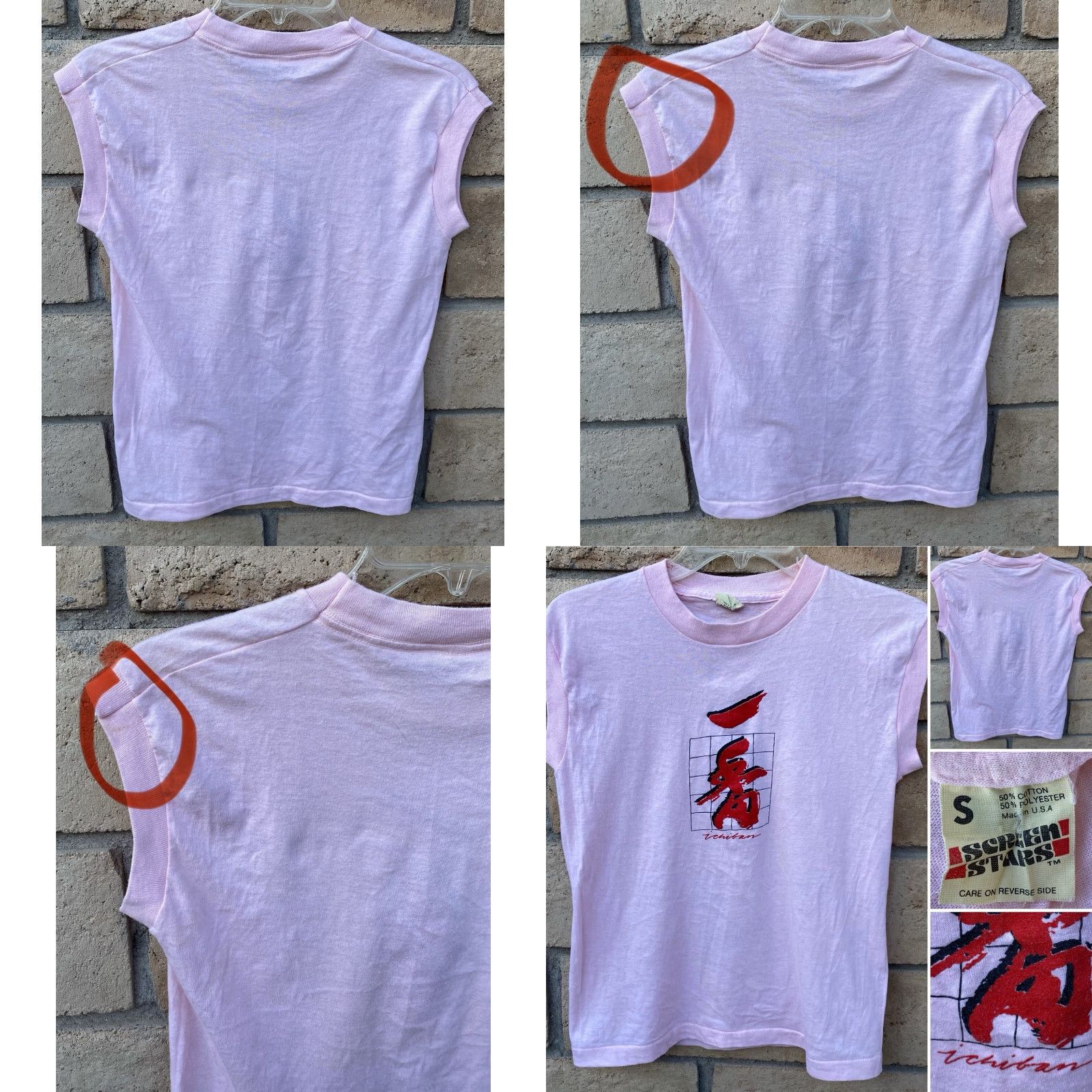 Vintage VINTAGE Screen Stars Muscle Tee Sleeveless T Shirt 1980s Size S Pink Graphic 80s Mens Shirts Size US S / EU 44-46 / 1 - 8 Thumbnail