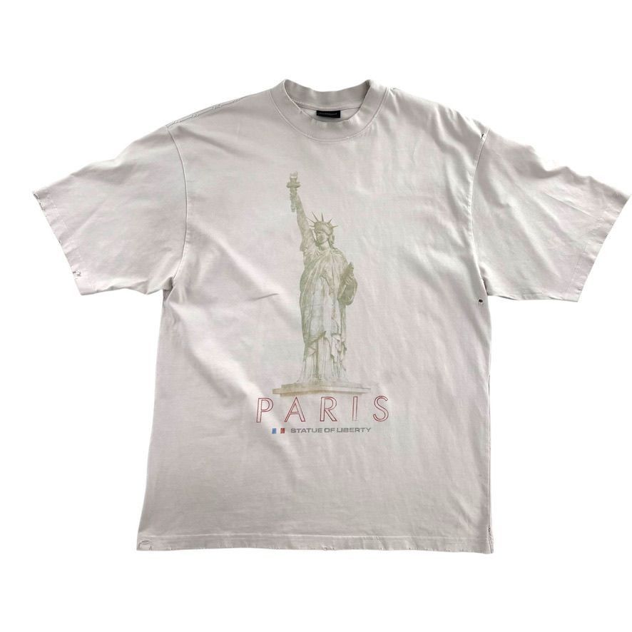 Balenciaga Paris Liberty Tee White Size US S / EU 44-46 / 1 - 1 Thumbnail