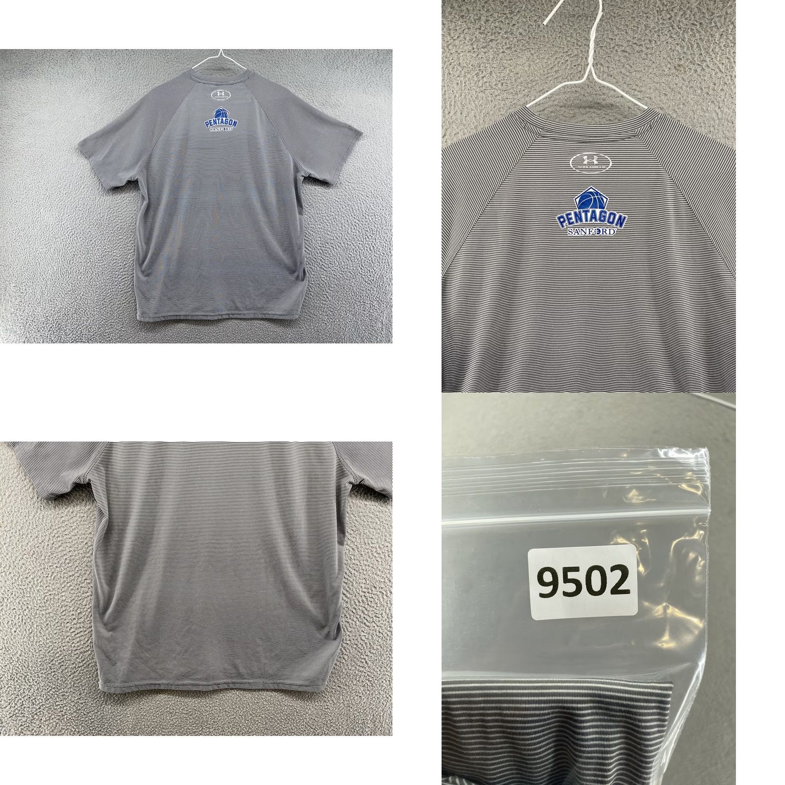 Under Armour Under Armour Mens Gray SANFORD PENTAGON Basketball Shirt Size L SS Athletic HeatGear Shirt Mens Baseball Sports Shirt Size US L / EU 52-54 / 3 - 8 Thumbnail