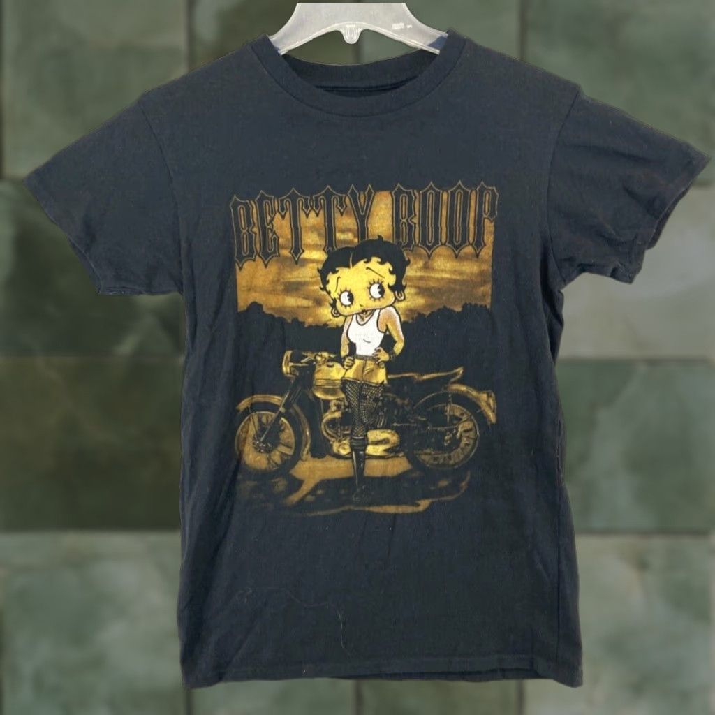 Vintage Brisco Brands Mens TShirt Small Black Betty Boop Motorcycle Shirt Mens S Black Betty Boop Motorcycle Brisco Brands 90s? Size US S / EU 44-46 / 1 - 1 Thumbnail