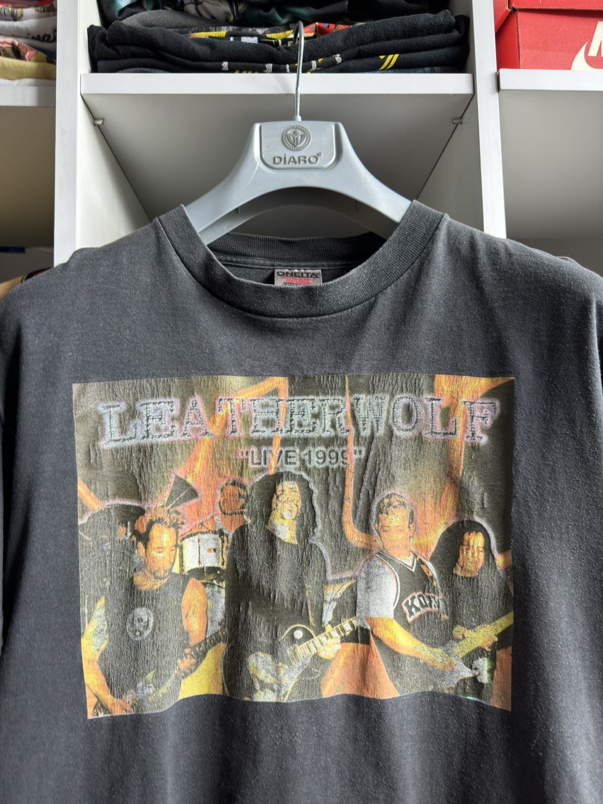 Band Tees × Vintage Vintage 90s LeatherWolf Metal Band T Shirt Tee Korn Size US L / EU 52-54 / 3 - 2 Thumbnail