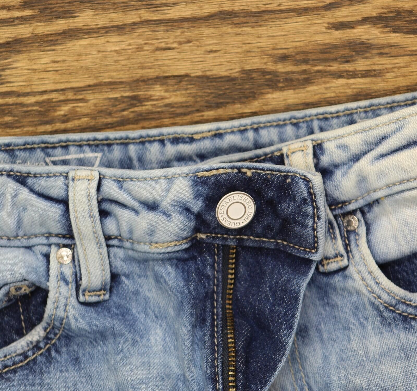 Guess Guess 81 It Distressed Skinny High Rise Jeans Light Blue 25 Size 25" / US 0 / IT 36 - 5 Thumbnail