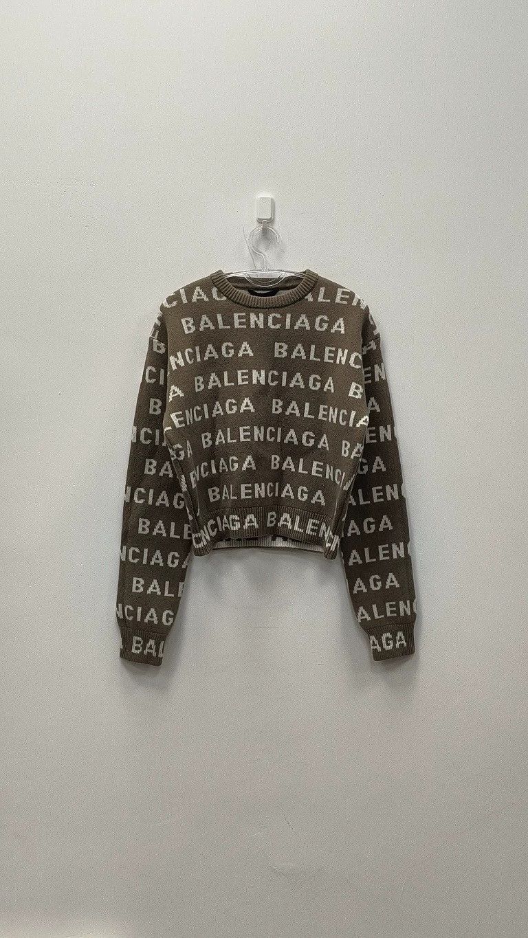Balenciaga Balenciaga Color matching letter Logo round neck long slee Size S / US 4 / IT 40 - 1 Thumbnail