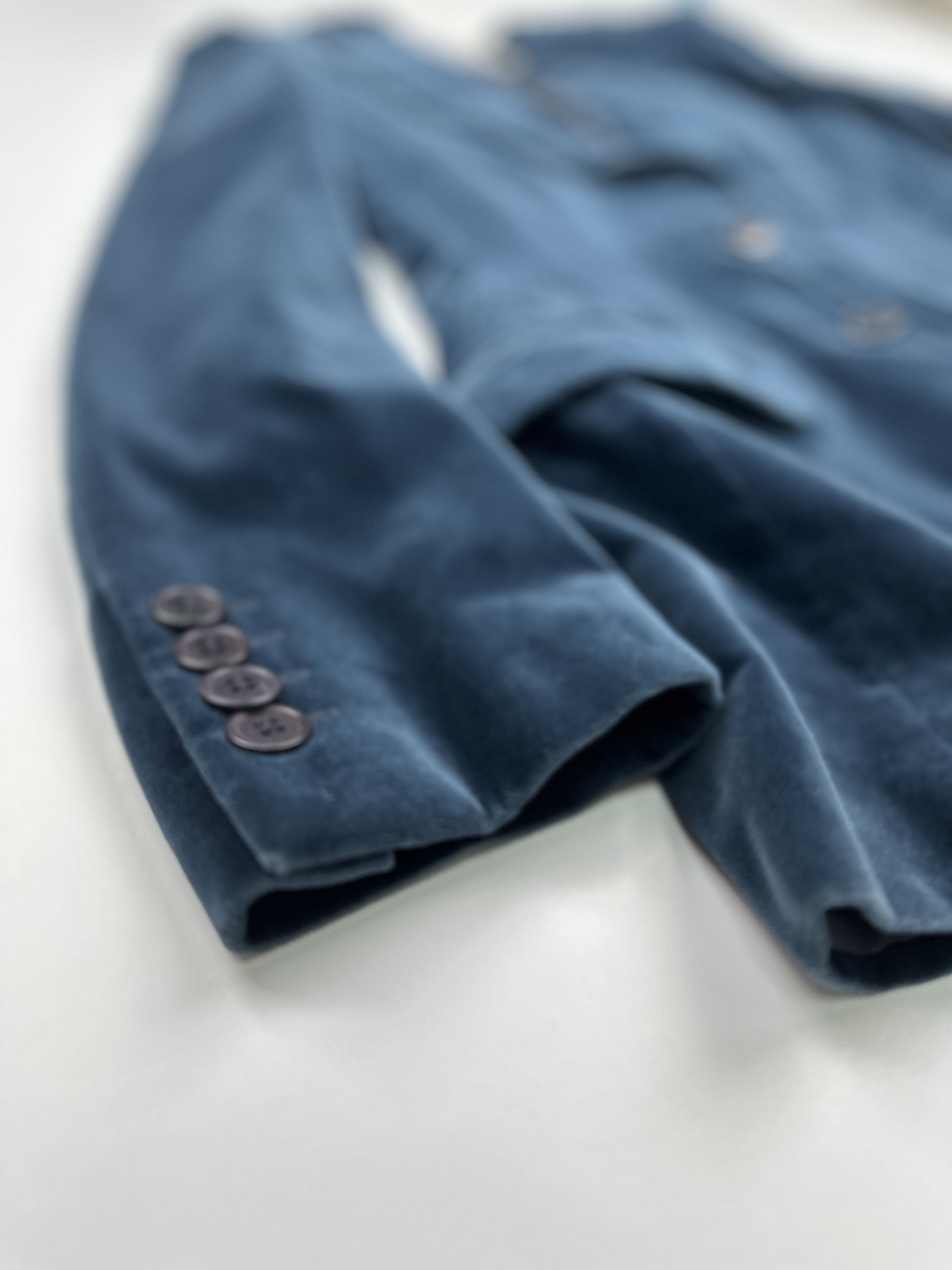 Chloe Chloe Midnight Blue Velvet Single Breasted Jacket Size XS / US 0-2 / IT 36-38 - 4 Thumbnail