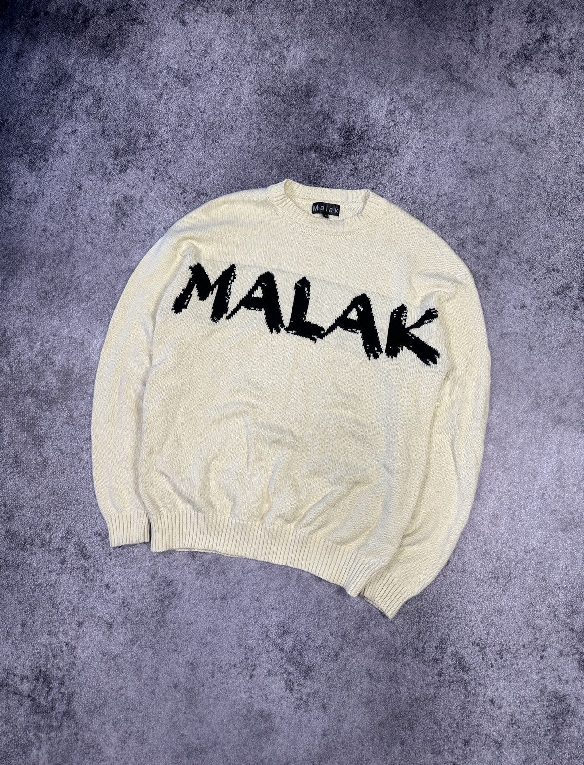 Other Y2K Malak Sweater Avant Garde Logo Streetwear Style Rare VTg Size US M / EU 48-50 / 2 - 1 Thumbnail