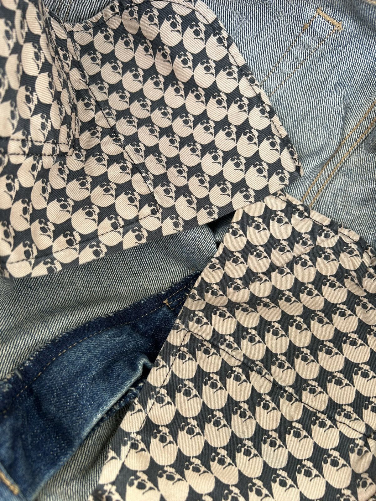 Kapital Flare Skull Stud Muffin Japanese Punk Distressed Denim Jeans Size US 35 - 11 Thumbnail