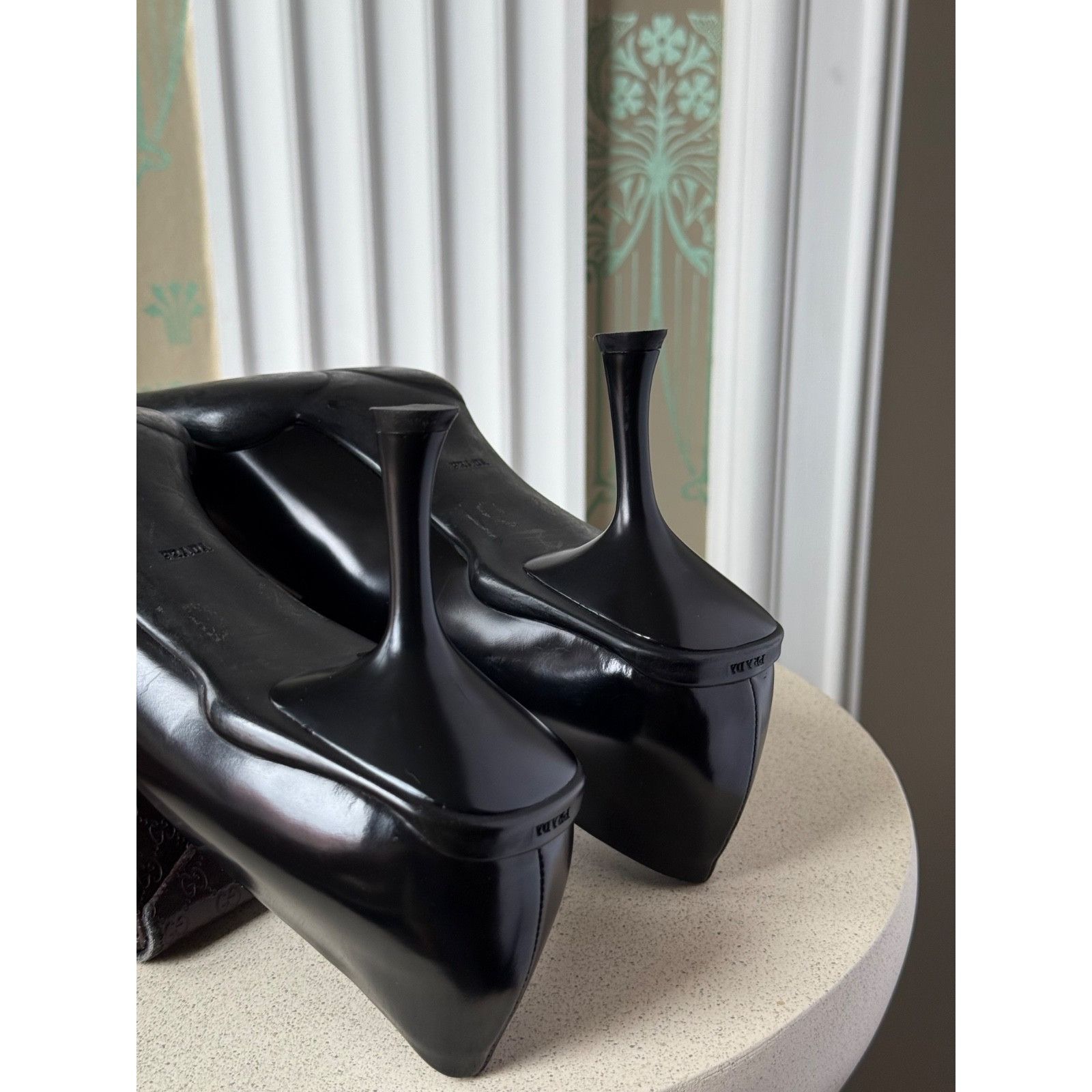 Prada 2000 Prada Black Square Toe Patent Leather Loafers Heels 41 Size US 10 / IT 40 - 16 Thumbnail