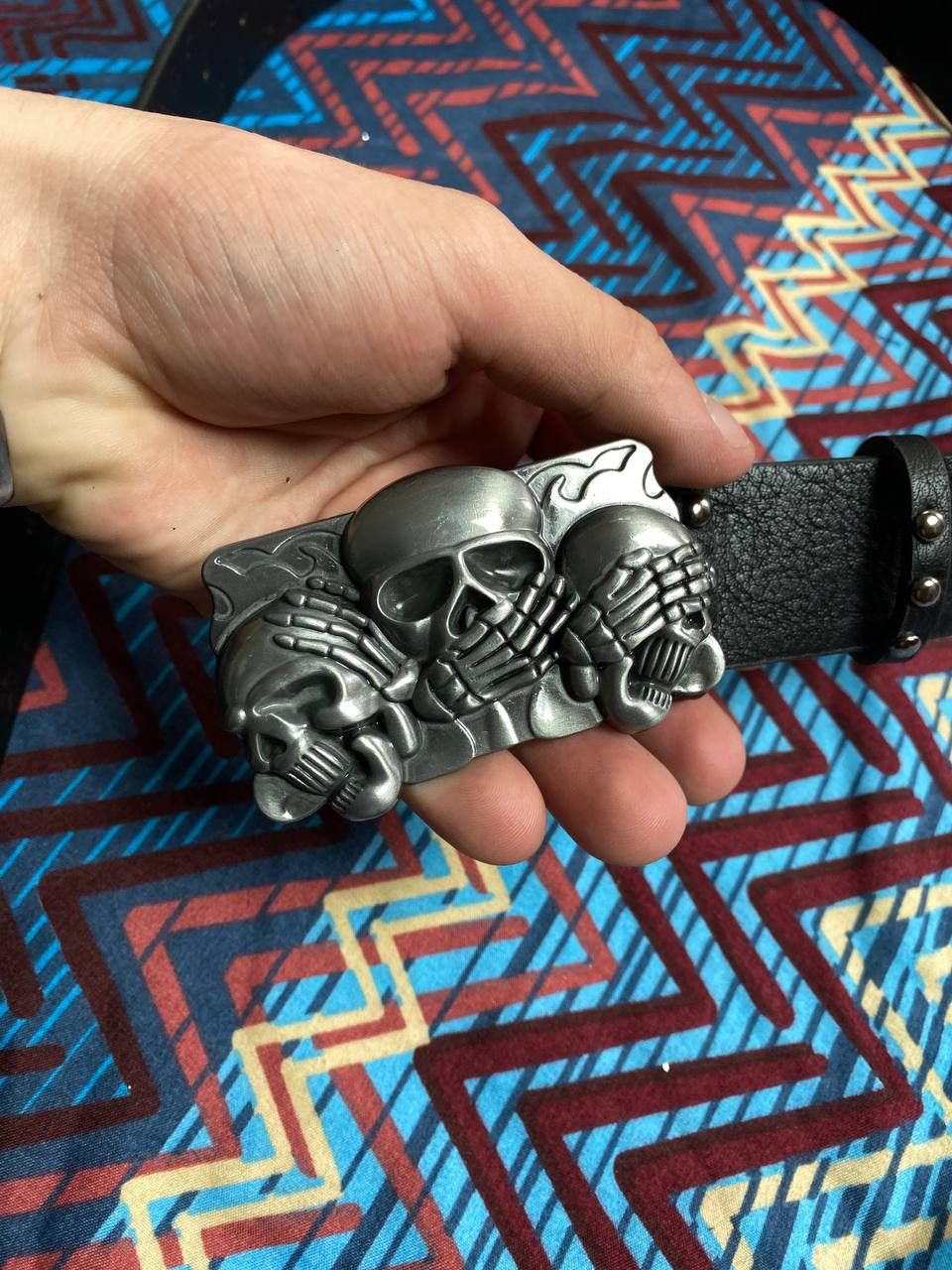Japanese Brand × Vintage Vintage leather rhinestones belts BB Simon style punk y2k Size ONE SIZE - 4 Thumbnail