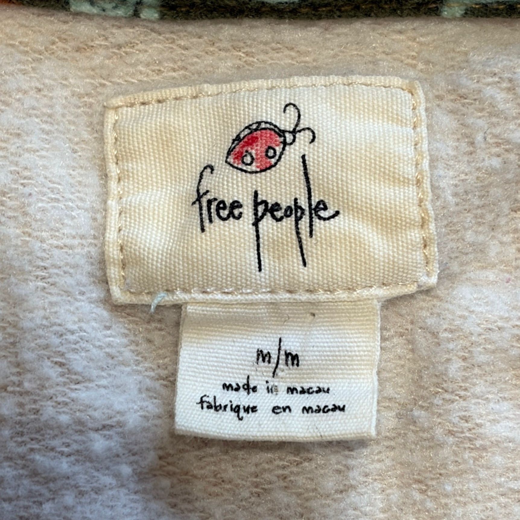 Free People VINTAGE Free People Henley Sweatshirt Womens M Oatmeal Hoodie Size M / US 6-8 / IT 42-44 - 3 Thumbnail