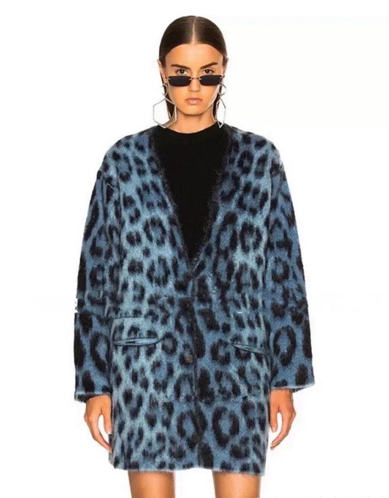 Loewe Loewe Smog Ma Haimao blue leopard print vintage outline co Size S / US 4 / IT 40 - 1 Thumbnail