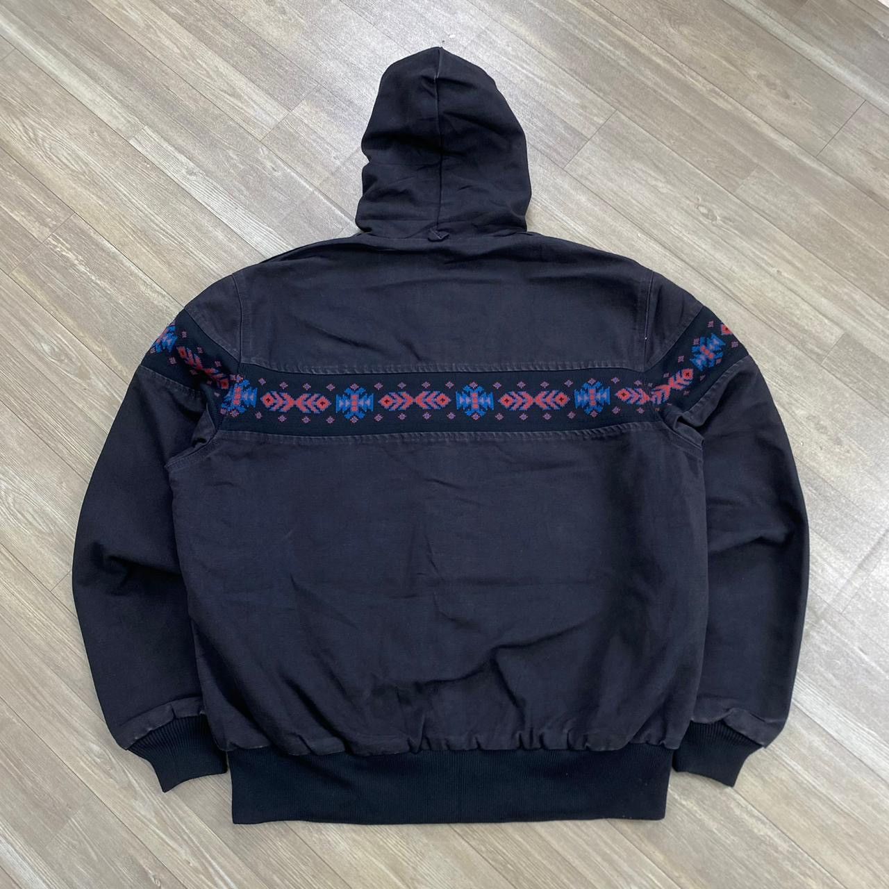 Carhartt 1990s Vintage Carhartt Aztec JR0005 Canvas Zipper Hoodie Size US M / EU 48-50 / 2 - 16 Thumbnail