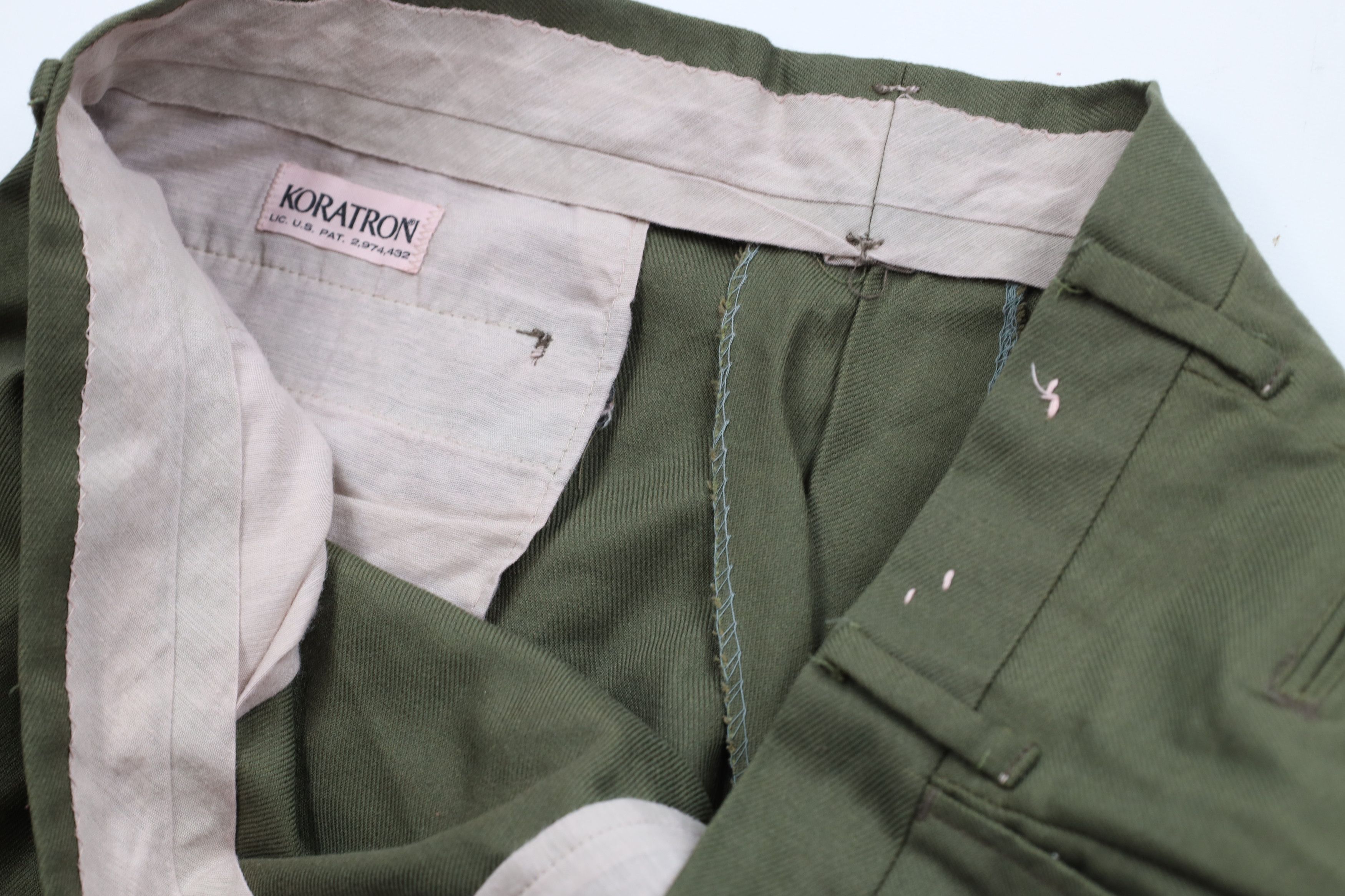Vintage Vintage 50s Streetwear Front Chino Shorts Olive Green USA Size US 36 / EU 52 - 7 Thumbnail