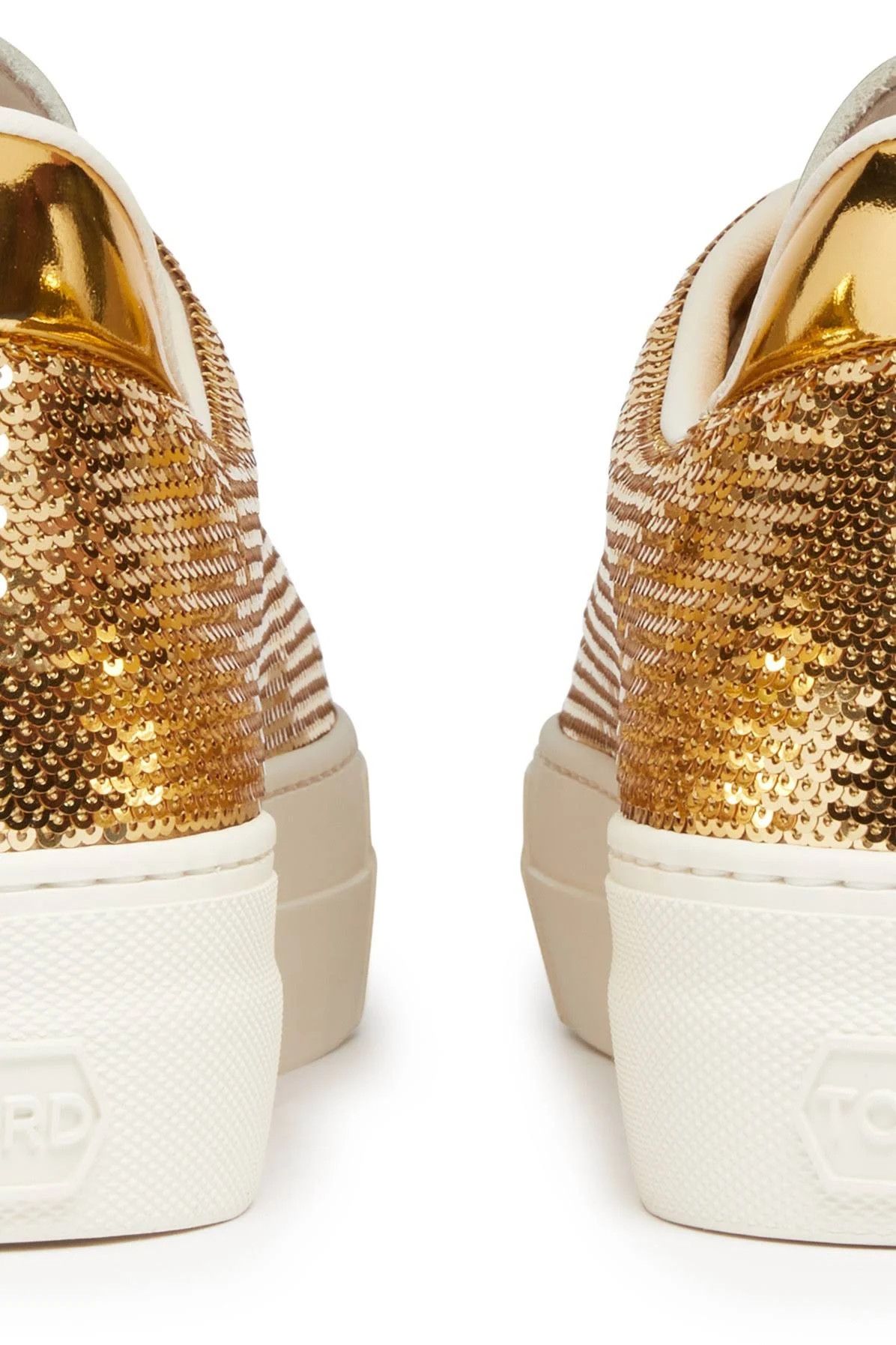 Tom Ford o1loc1c0924 W2878 Low-Top Sneakers in White/Gold Size US 10 / IT 40 - 2 Thumbnail
