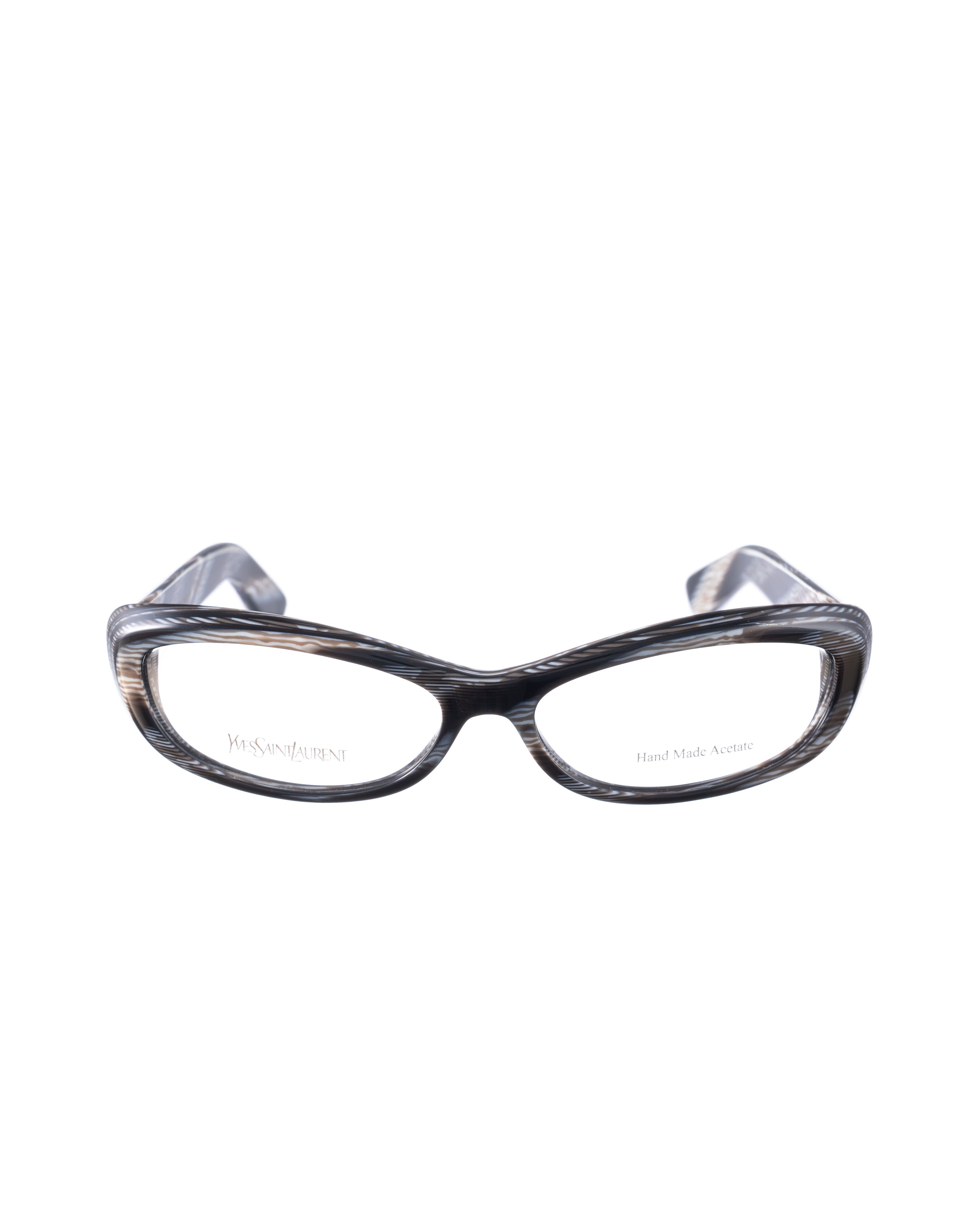 Saint Laurent Paris Yves Saint Laurent 00s Abstract Grey Cat Eye Glasses Size ONE SIZE - 2 Thumbnail