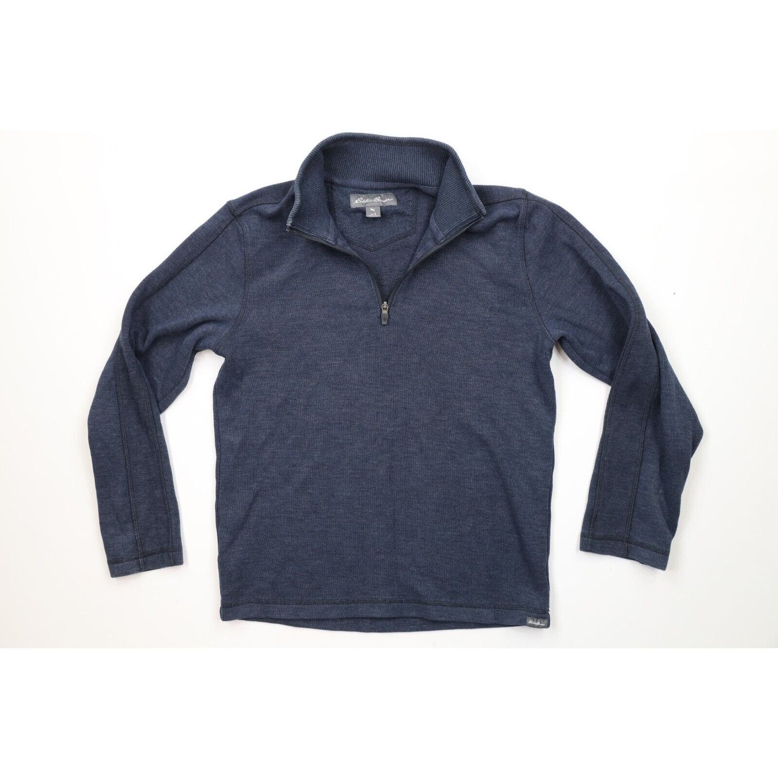 Eddie Bauer × Vintage Y2K Eddie Bauer Faded Spell Out Ribbed Knit Half Zip Sweater Size US S / EU 44-46 / 1 - 1 Thumbnail