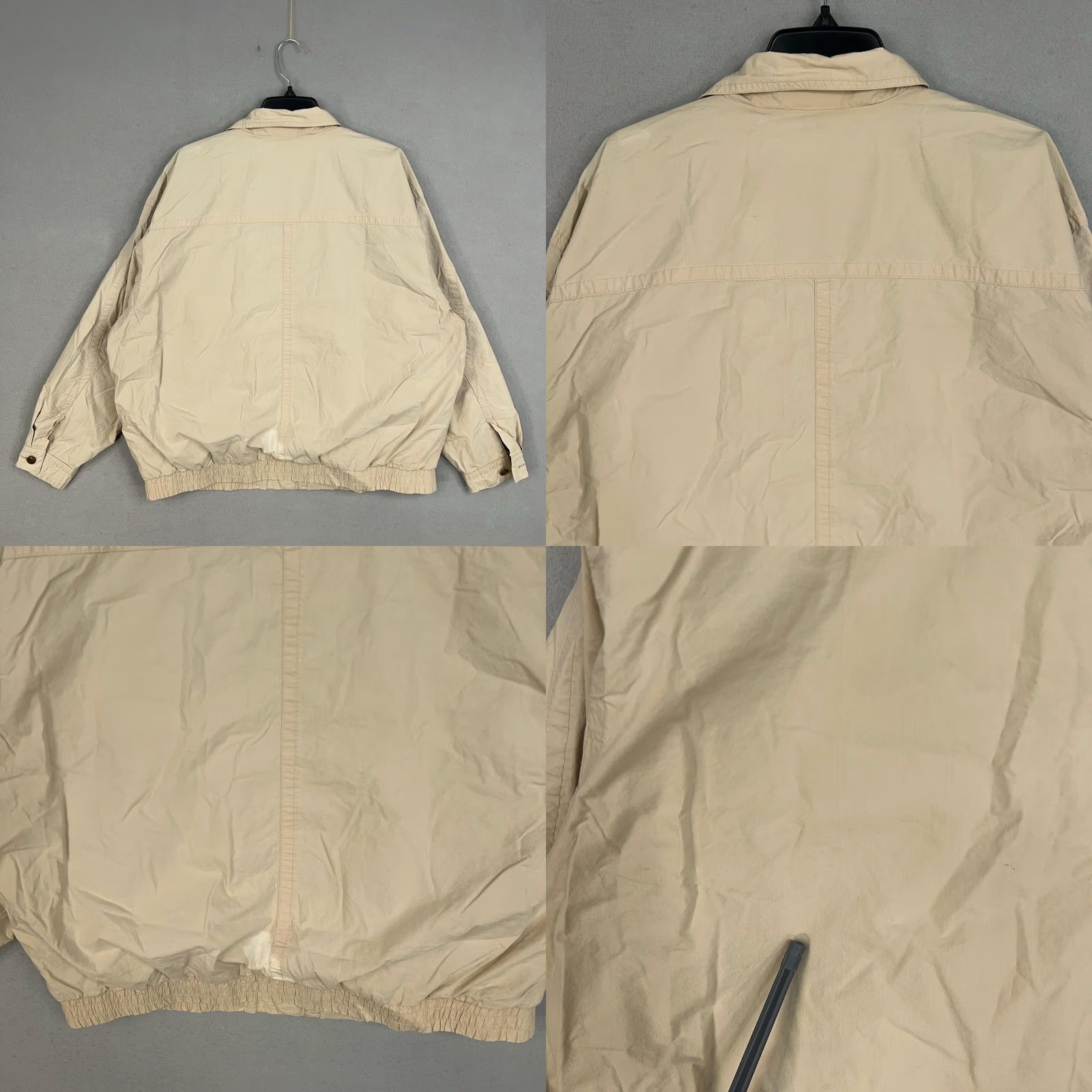 Dockers VINTAGE Dockers Jacket Mens XL Full Zip Bomber Coat Beige 80s 90s Size US L / EU 52-54 / 3 - 8 Thumbnail