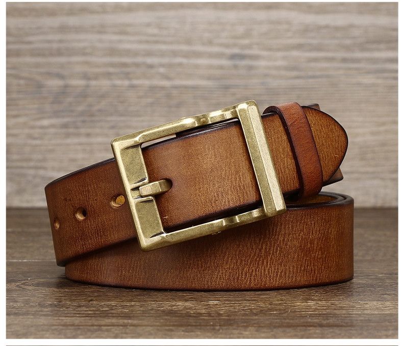 Japanese Brand × Vintage Copper Buckle Leather Belt Size ONE SIZE - 2 Thumbnail