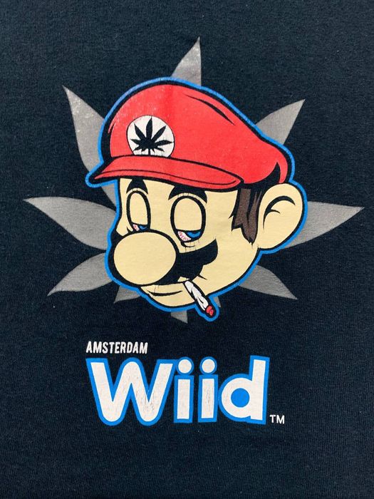Vintage Vintage tee Mario Wiid Weed 00's Rare | Grailed